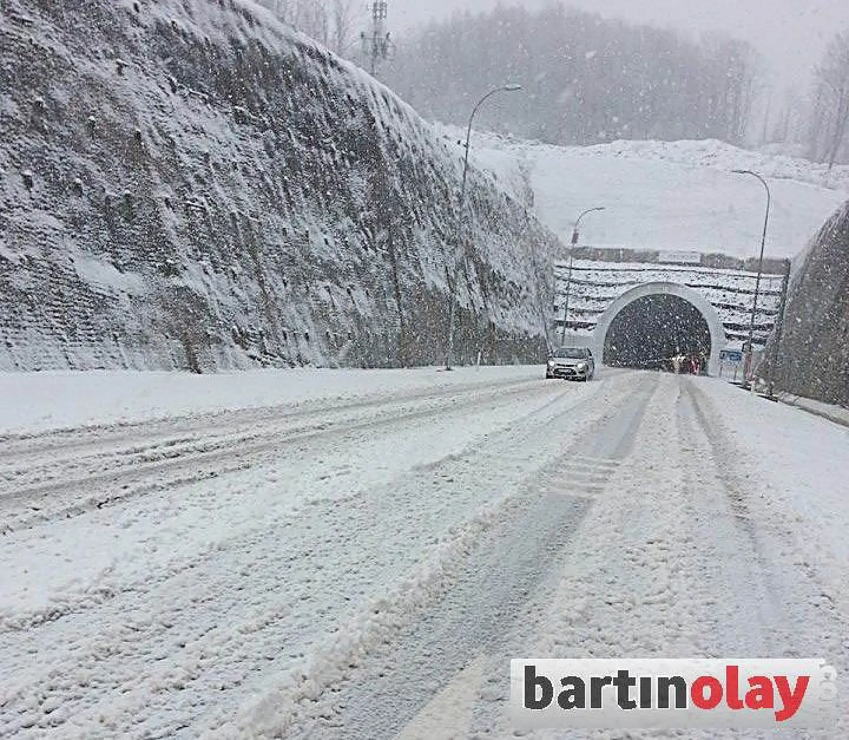 Bartın'da kar manzaraları