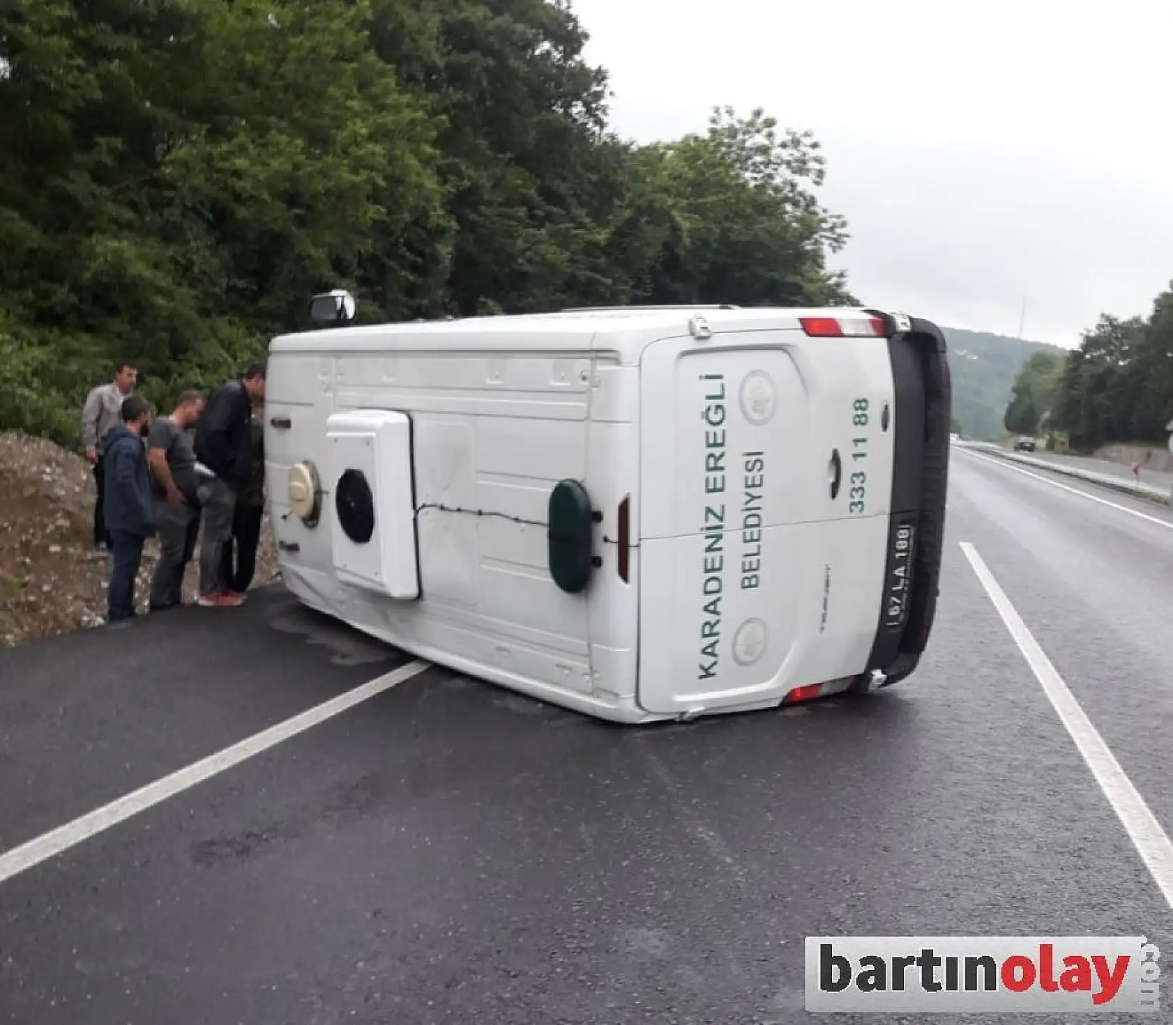 Bartın Zonguldak yolunda 2 kaza