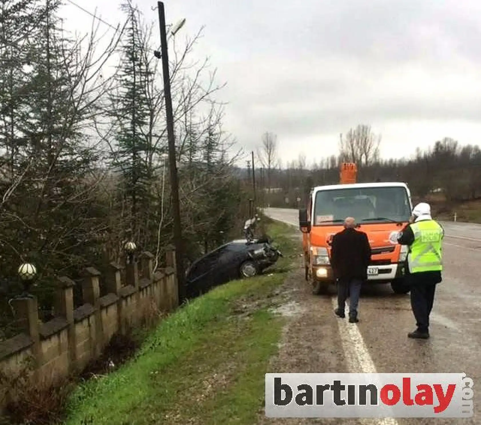 Bartın Abdipaşa yolunda 2 kaza