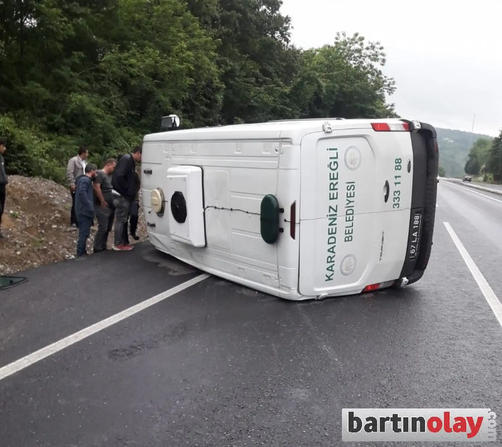 Bartın Zonguldak yolunda 2 kaza