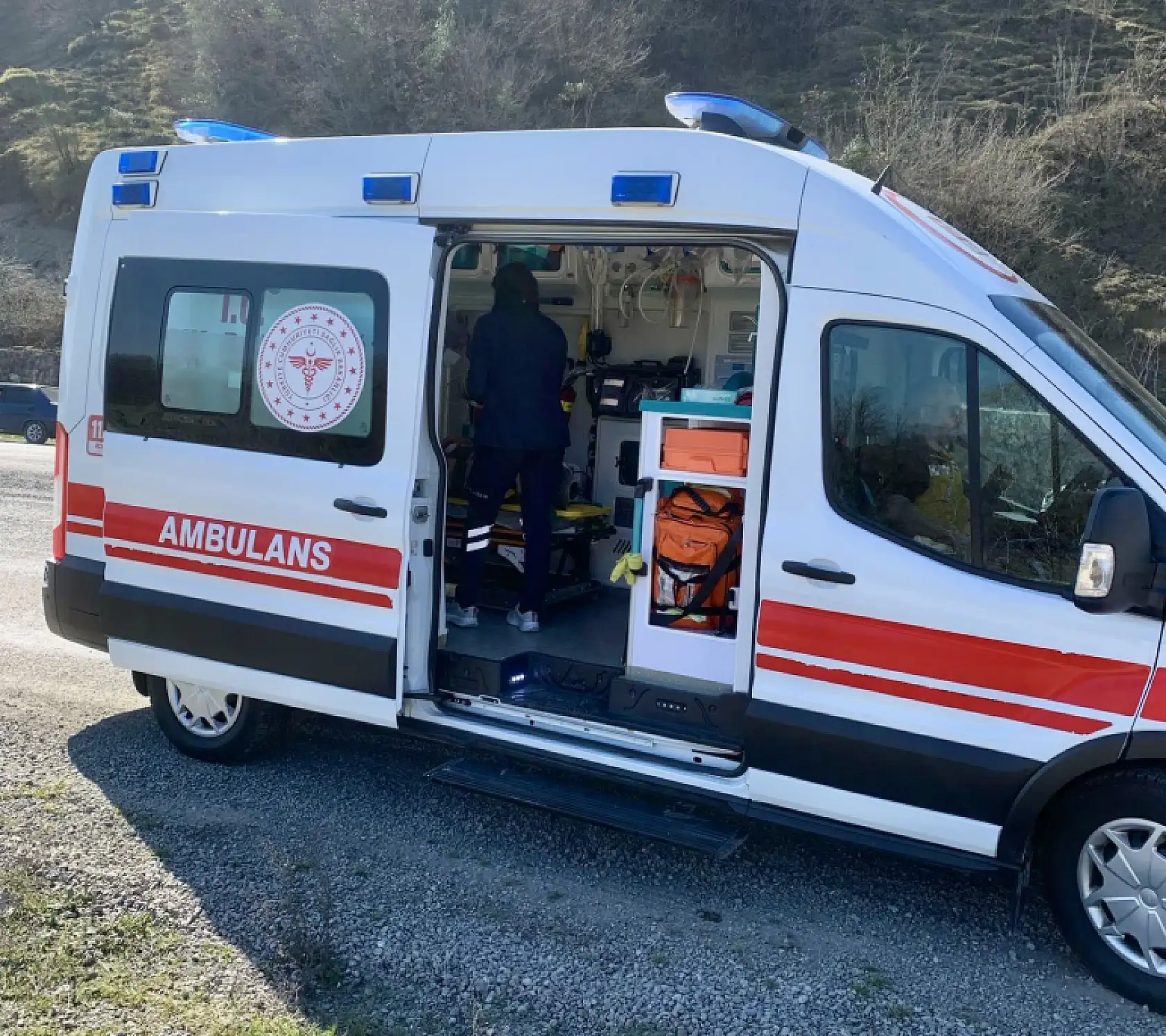 Motosiklet sürücüsü yaralandı