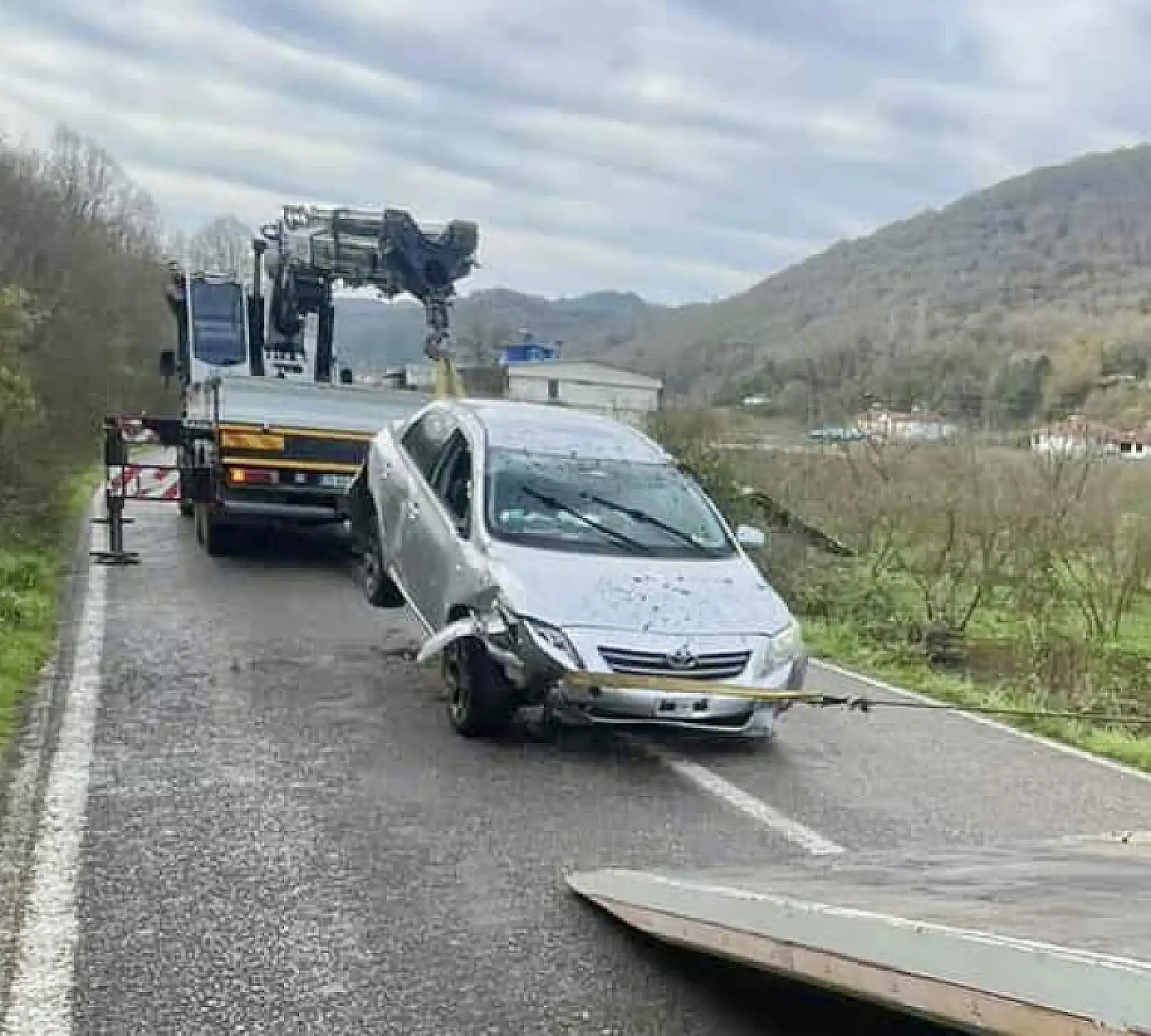 İnkumu yolunda kaza