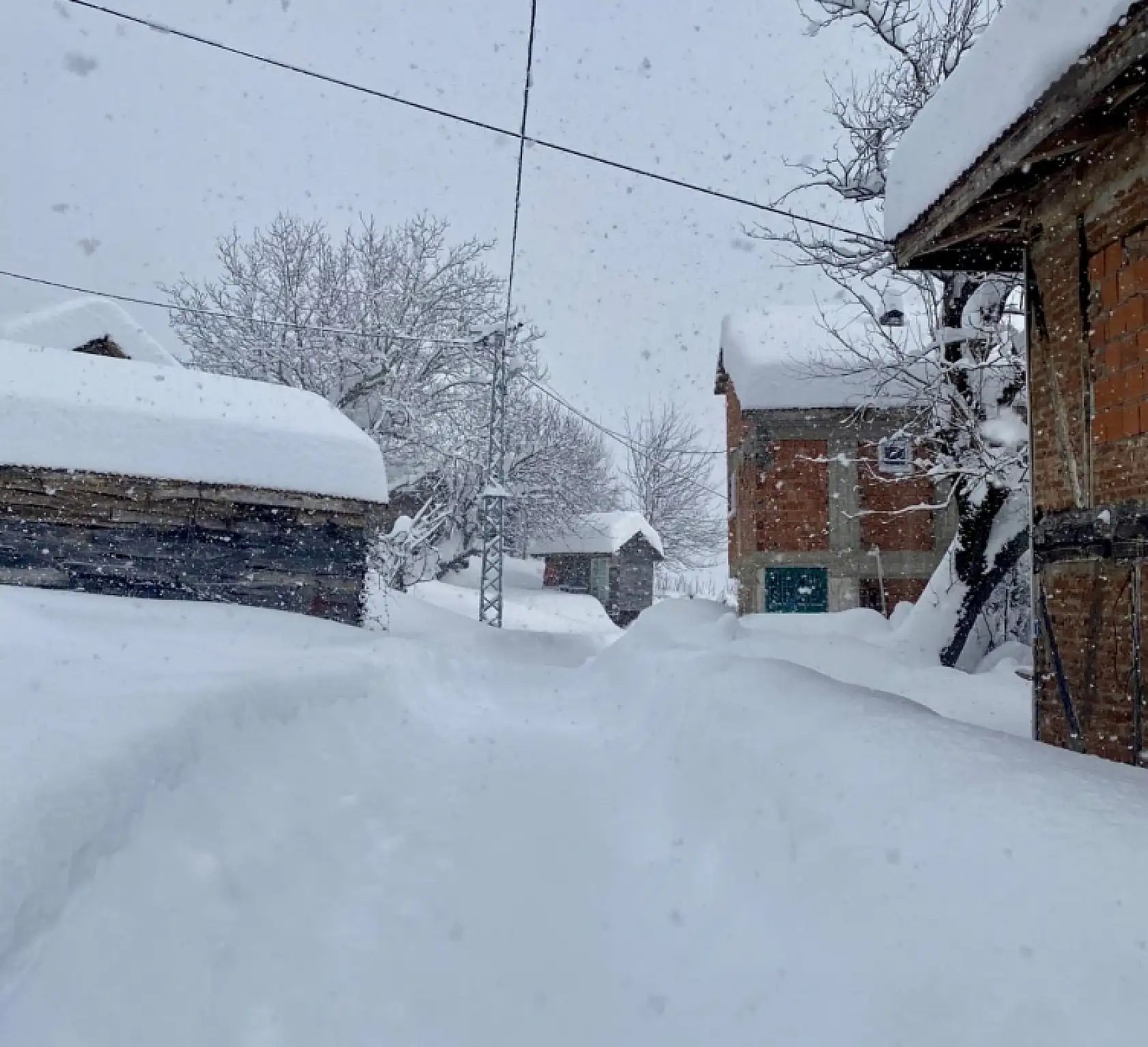 Köylerde kar insan boyunda