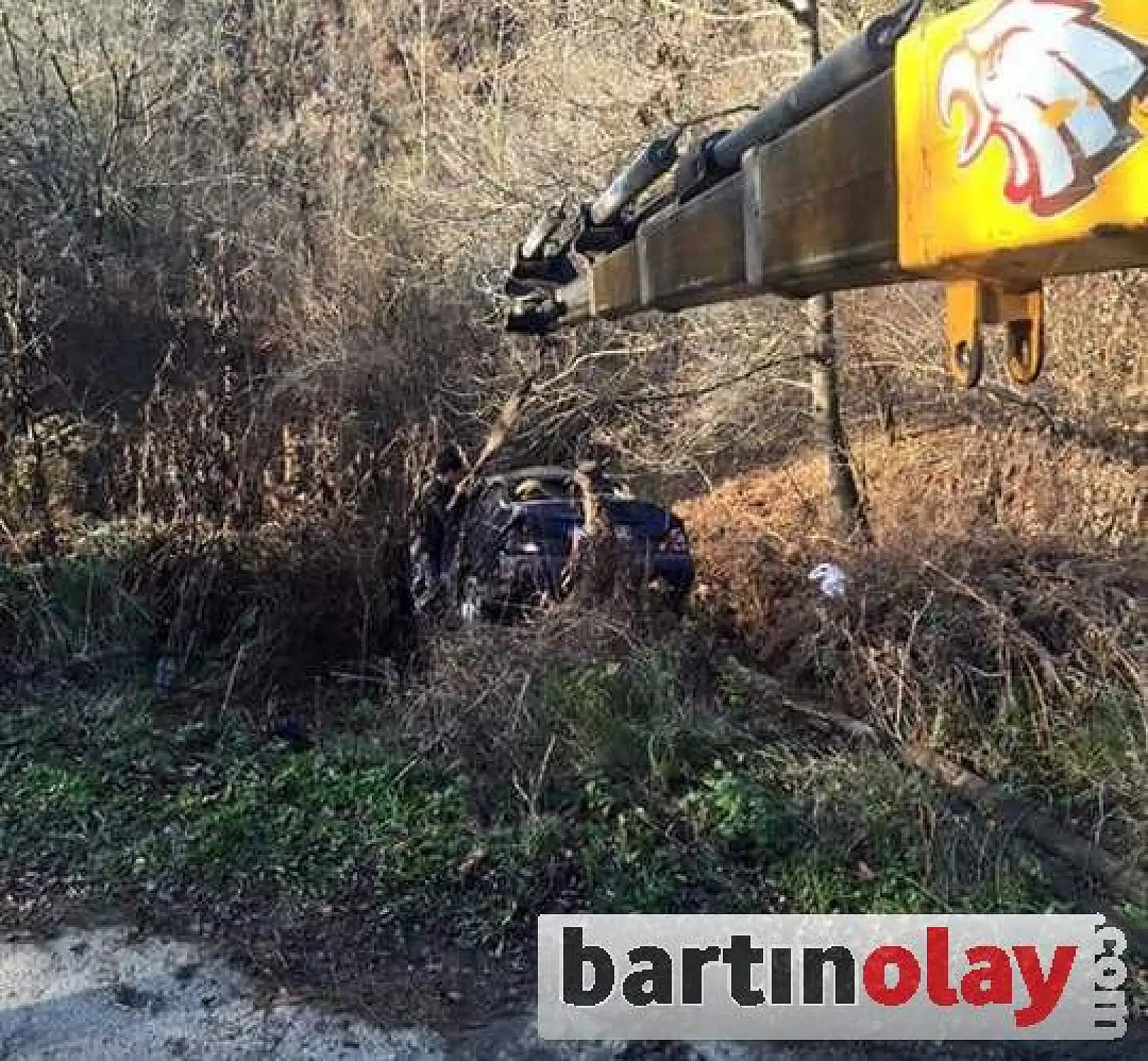 Kozcağız'da Otomobil dereye uçtu