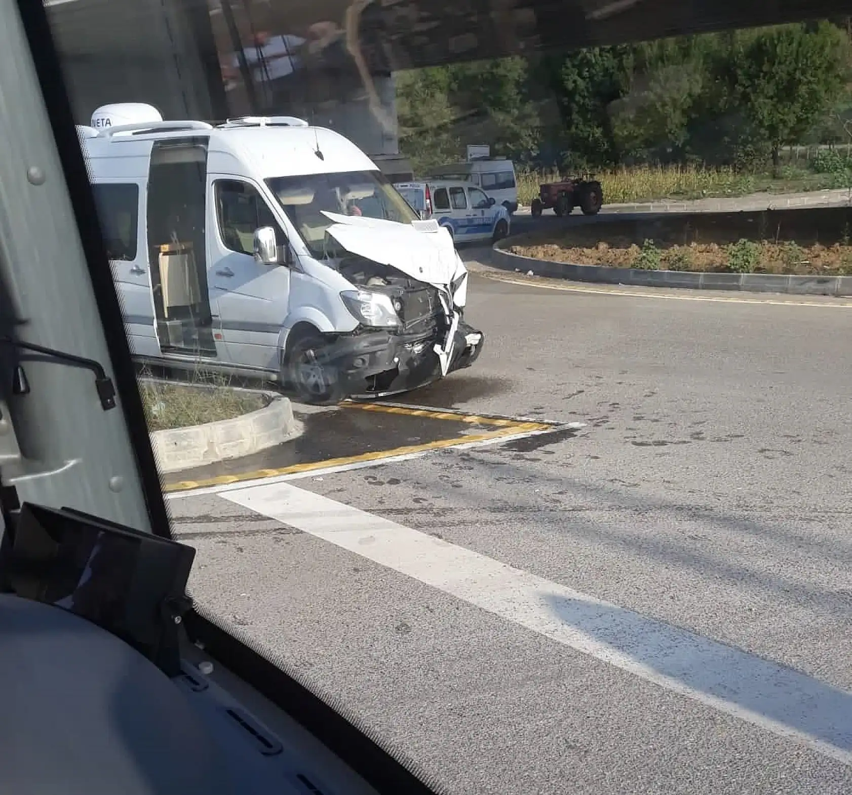 Yeni kampüs kavşağında feci kaza