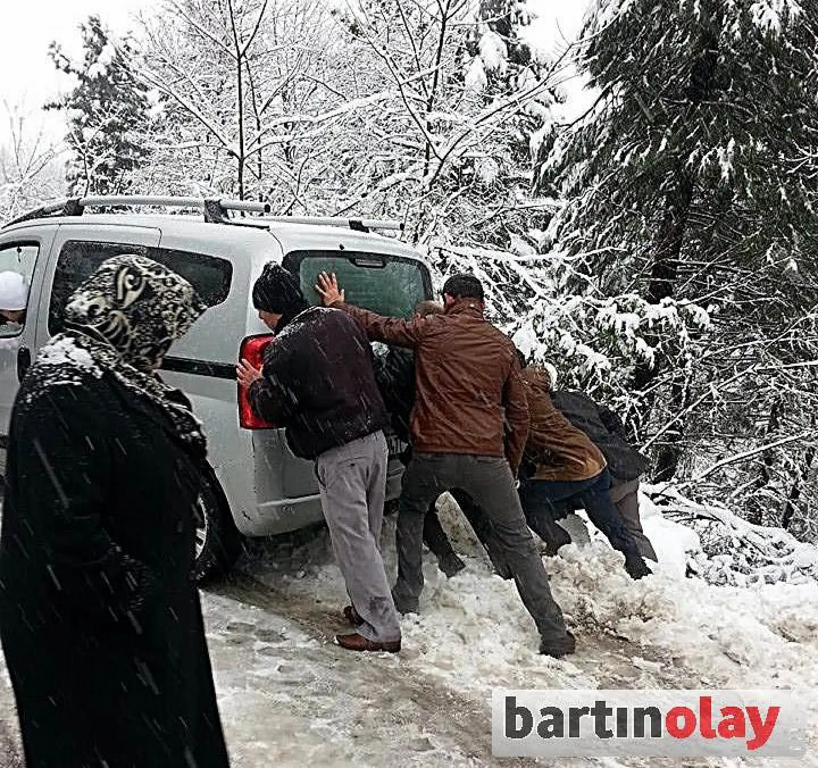 Bartın'da kar manzaraları