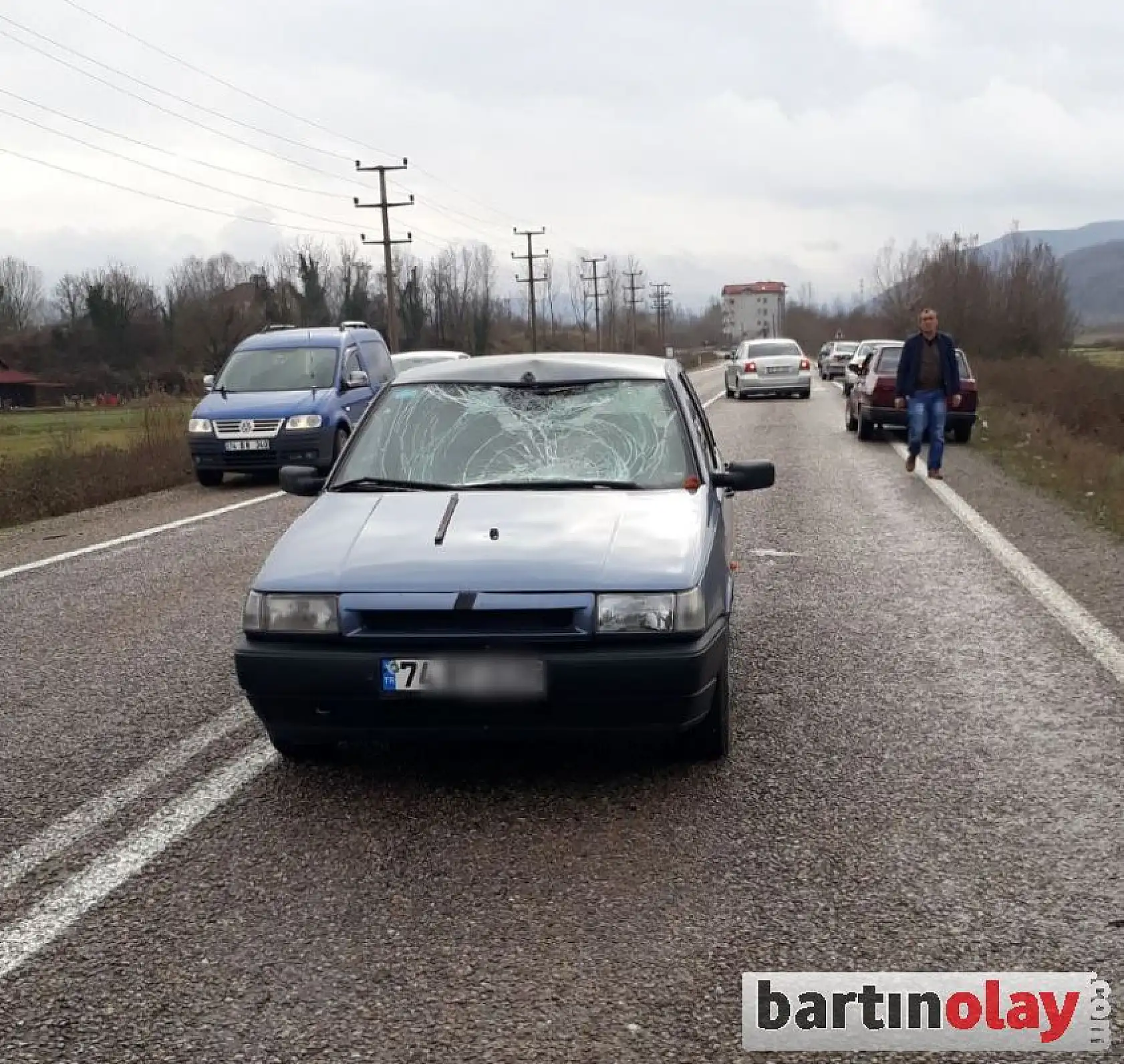 Akıl almaz kaza, 1 yaralı