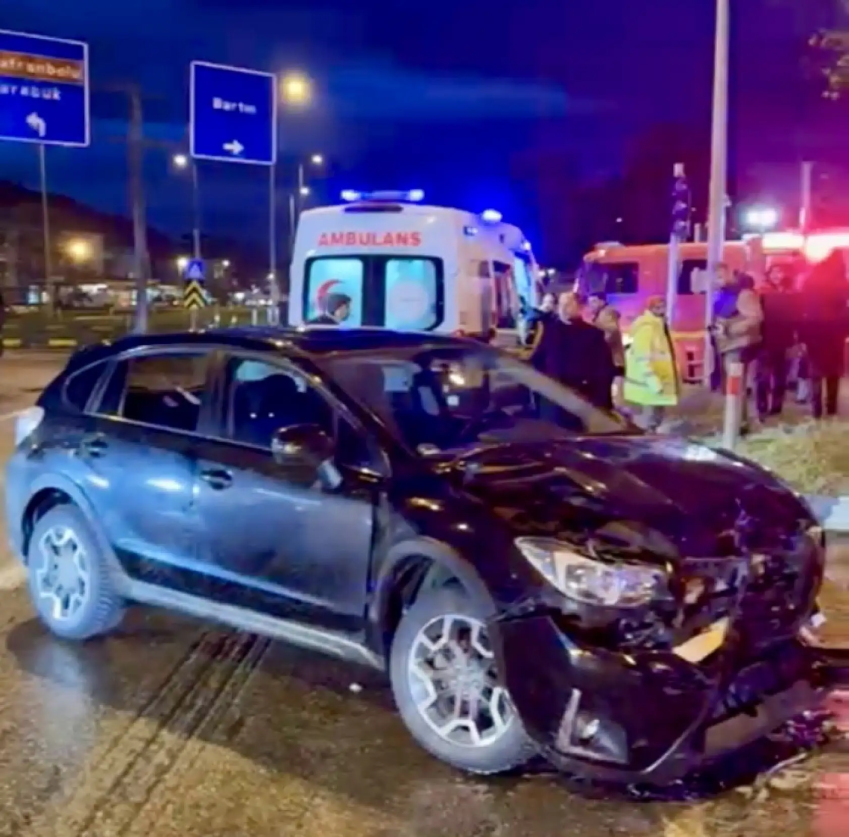 Organize Kavşağında feci kaza