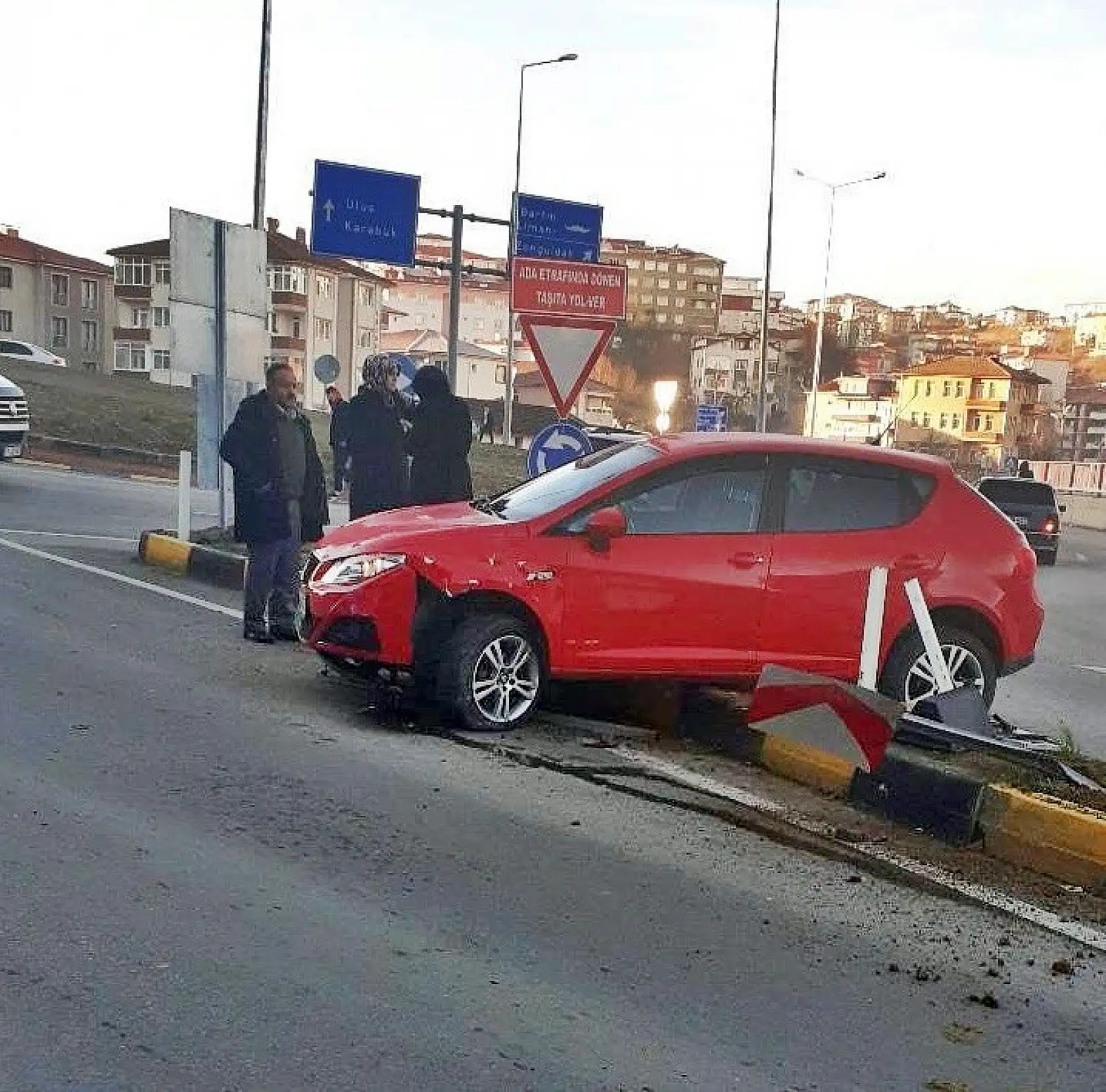 Otomobil bankete çıktı