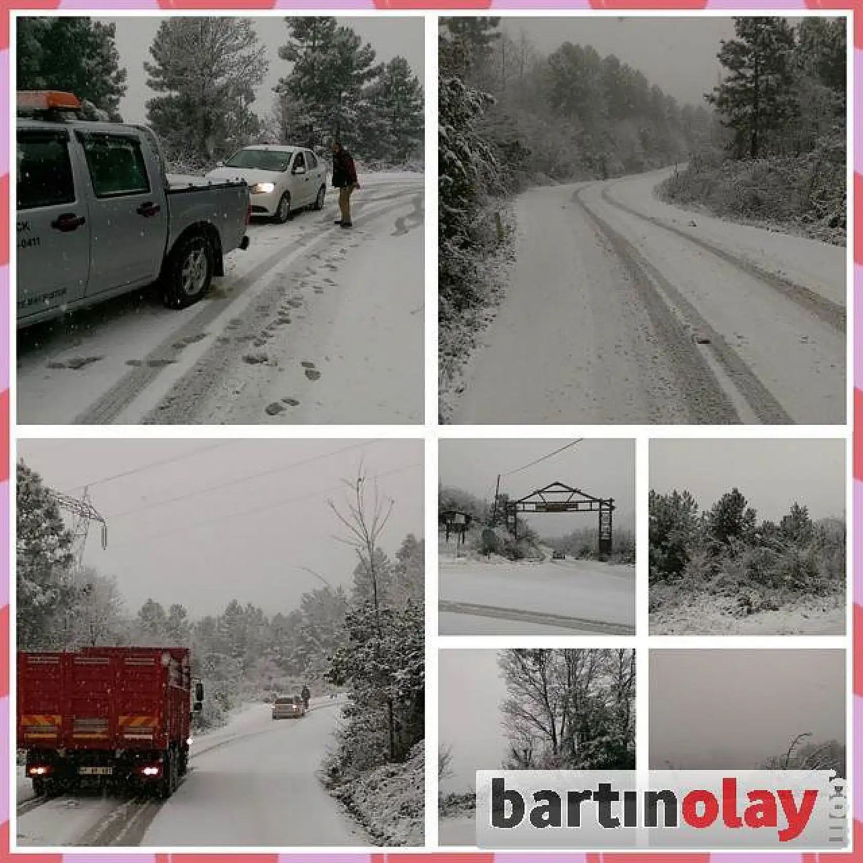 Bartın'dan kar manzaraları