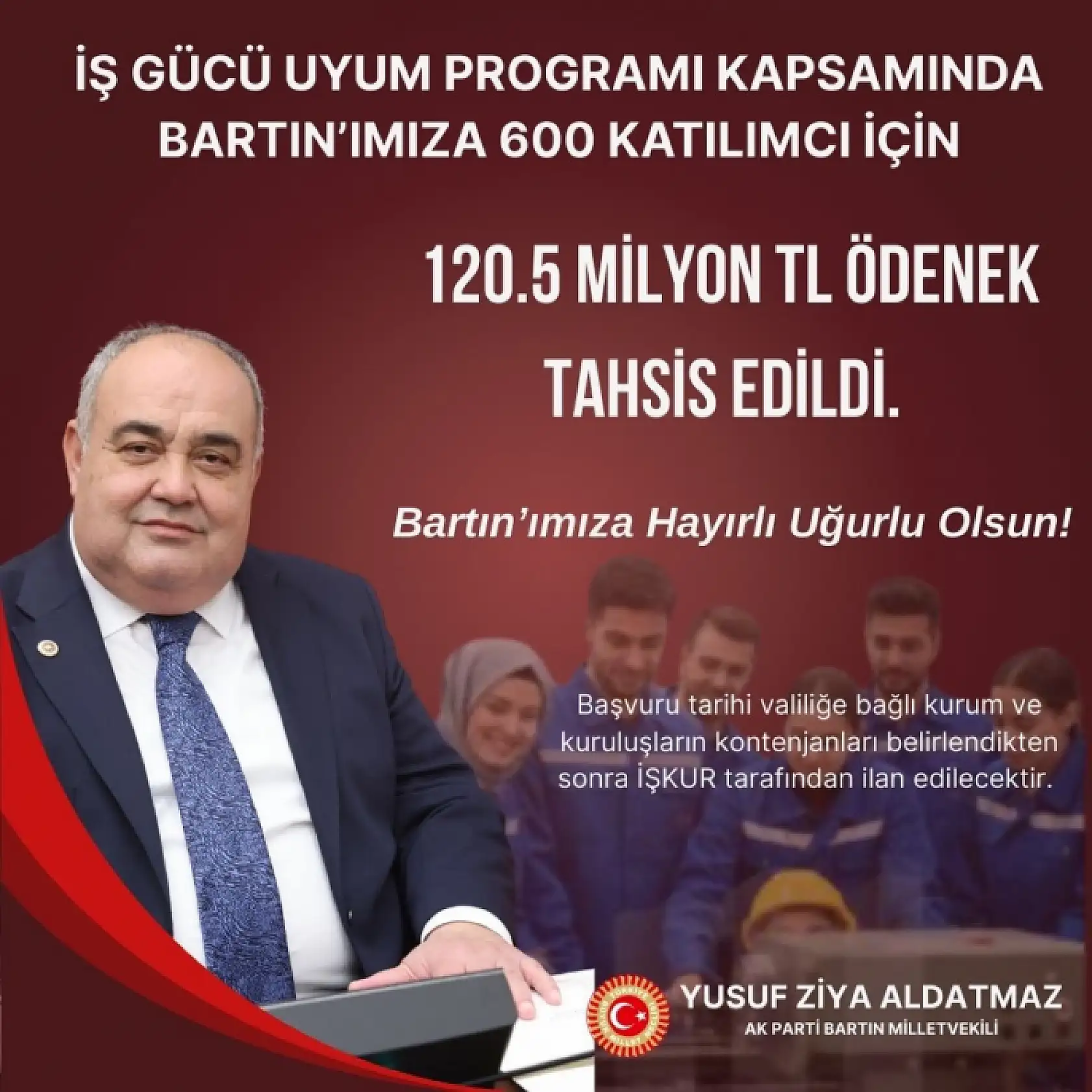 Bartın'a 120 Milyonluk İstihdam ödeneği