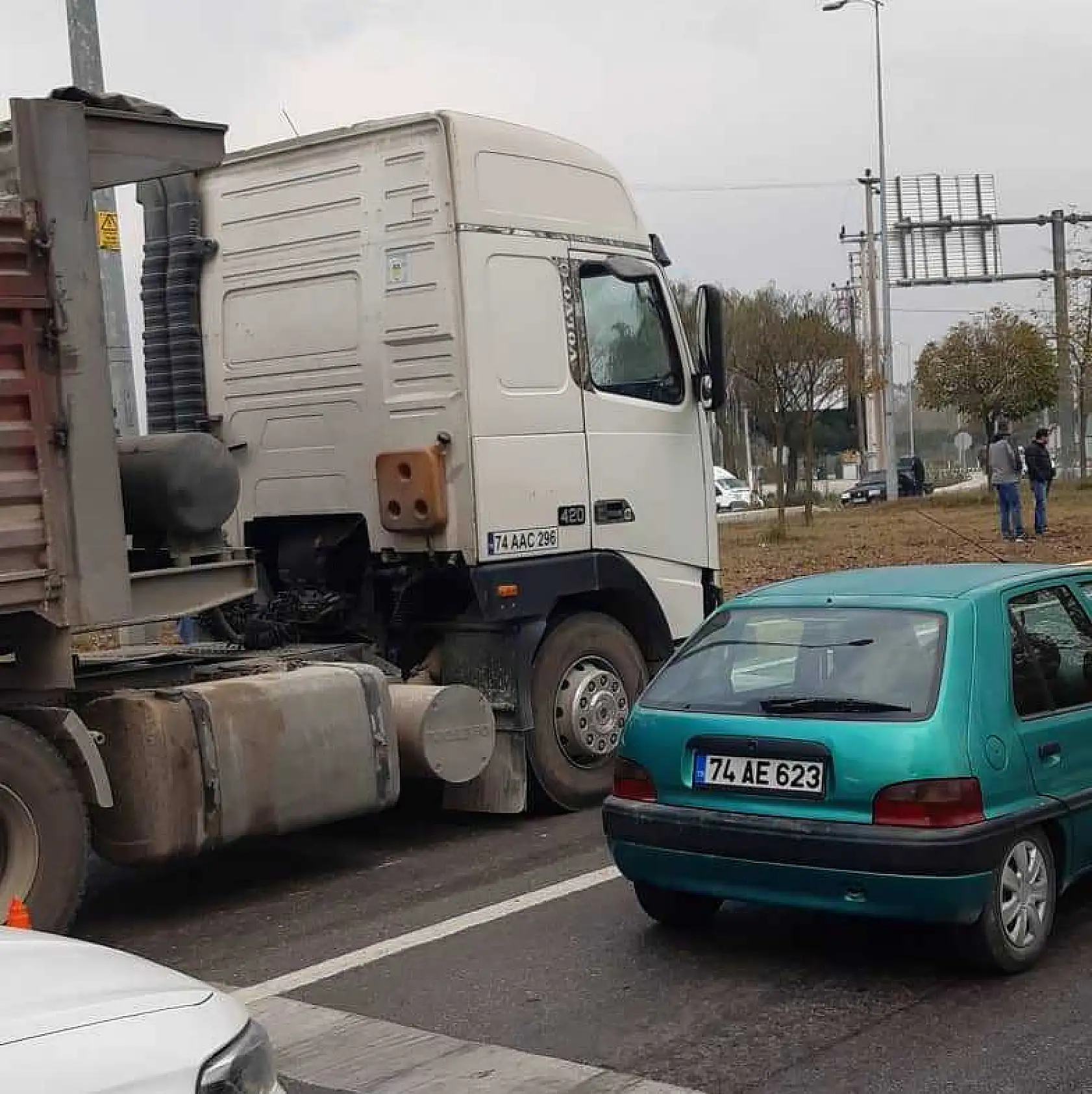 Teminal kavşağında kaza