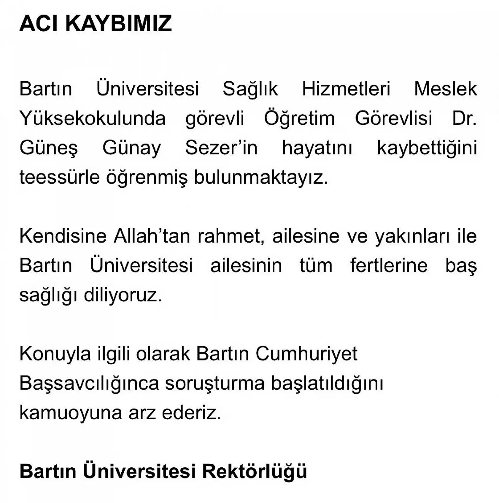 Üniversitede şok olay