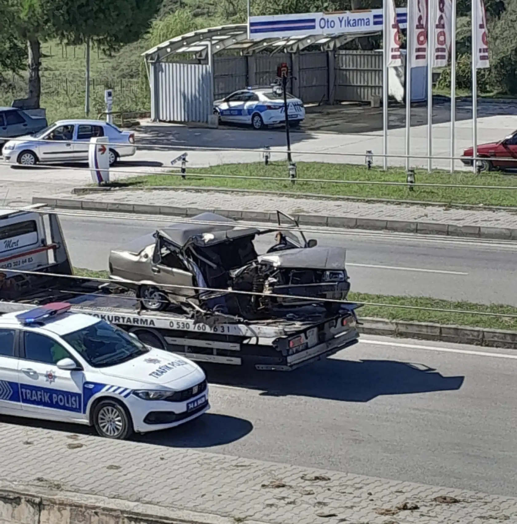 Terminal yolunda feci kaza
