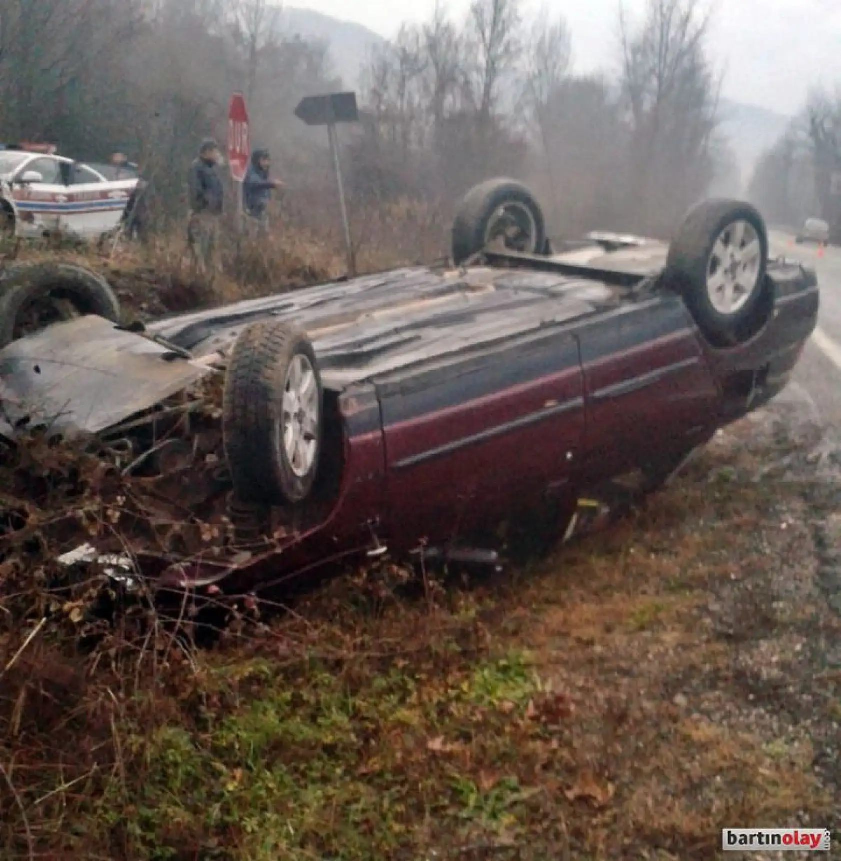 Kontrolden çıkıp takla attı