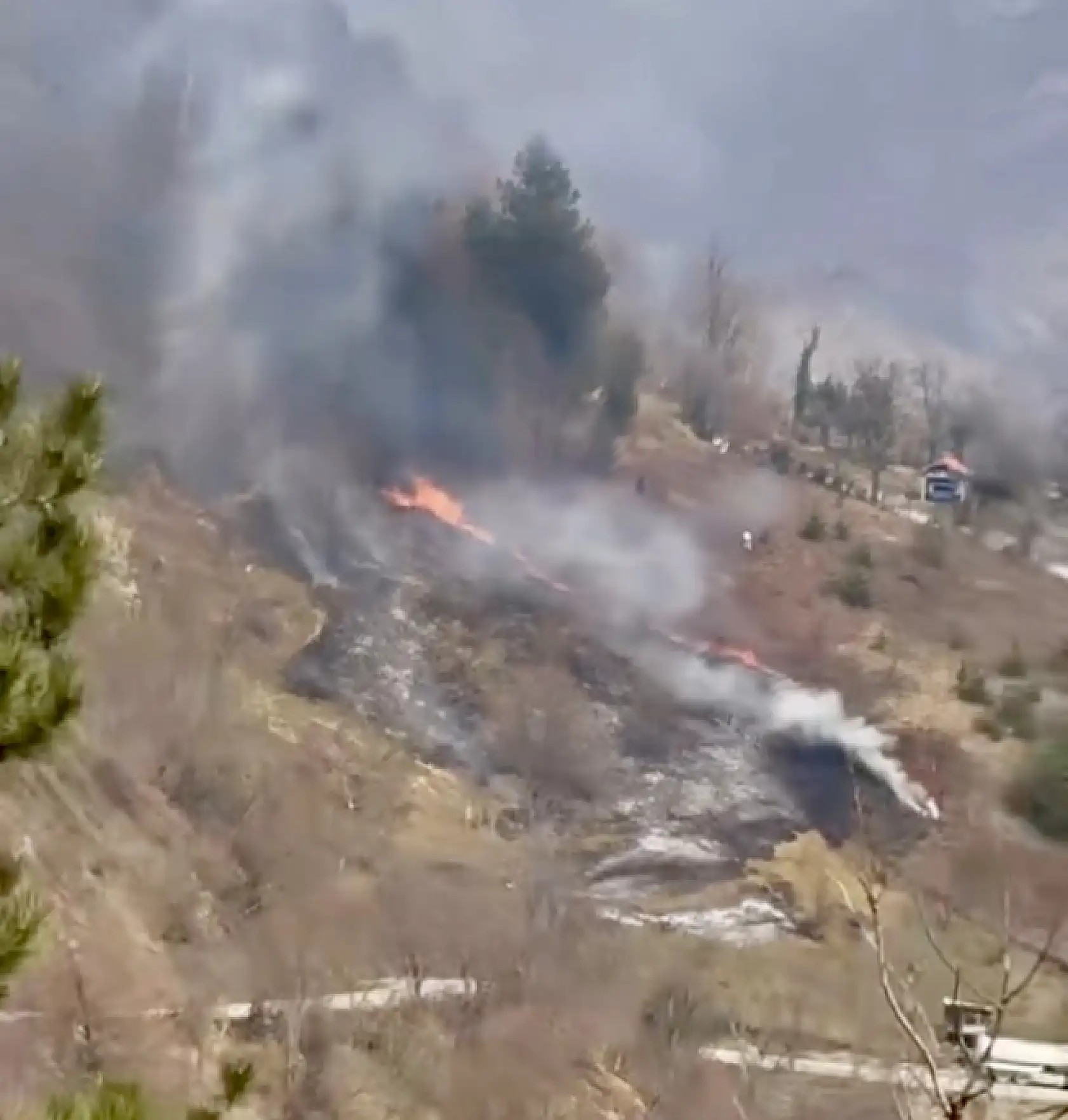 Ot yangını hızla yayıldı