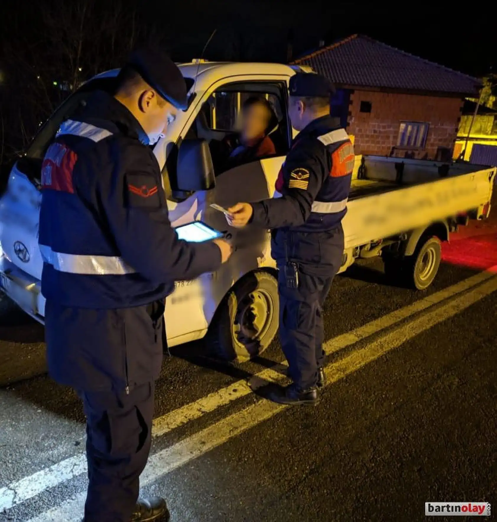 Jandarma trafik Kozcağız'da uygulama yaptı