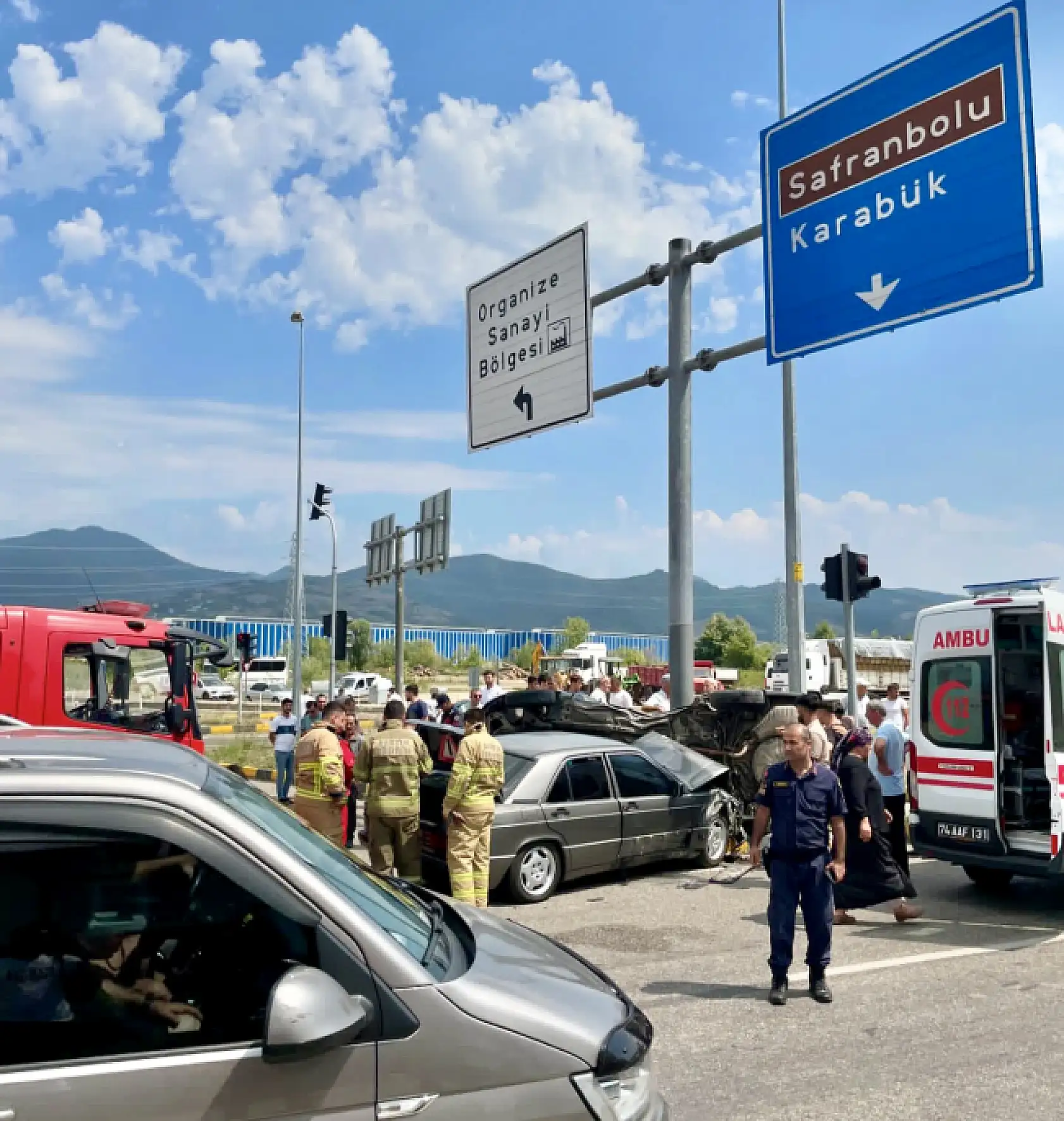 Organize sanayi kavşağında kaza