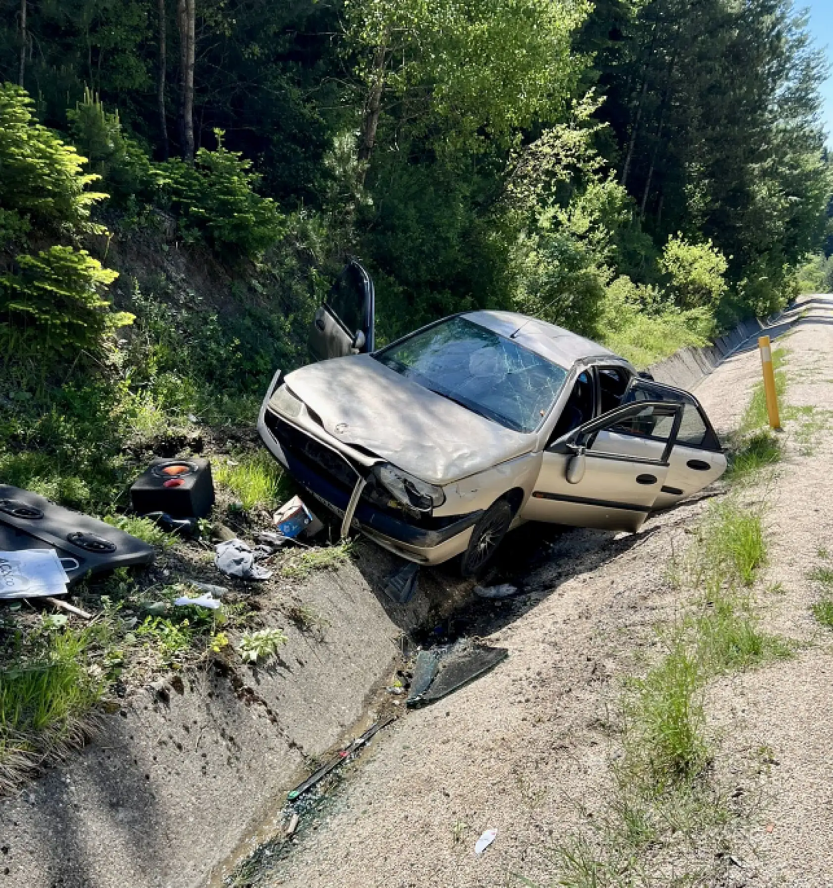 Ahmetusta geçidinde kaza