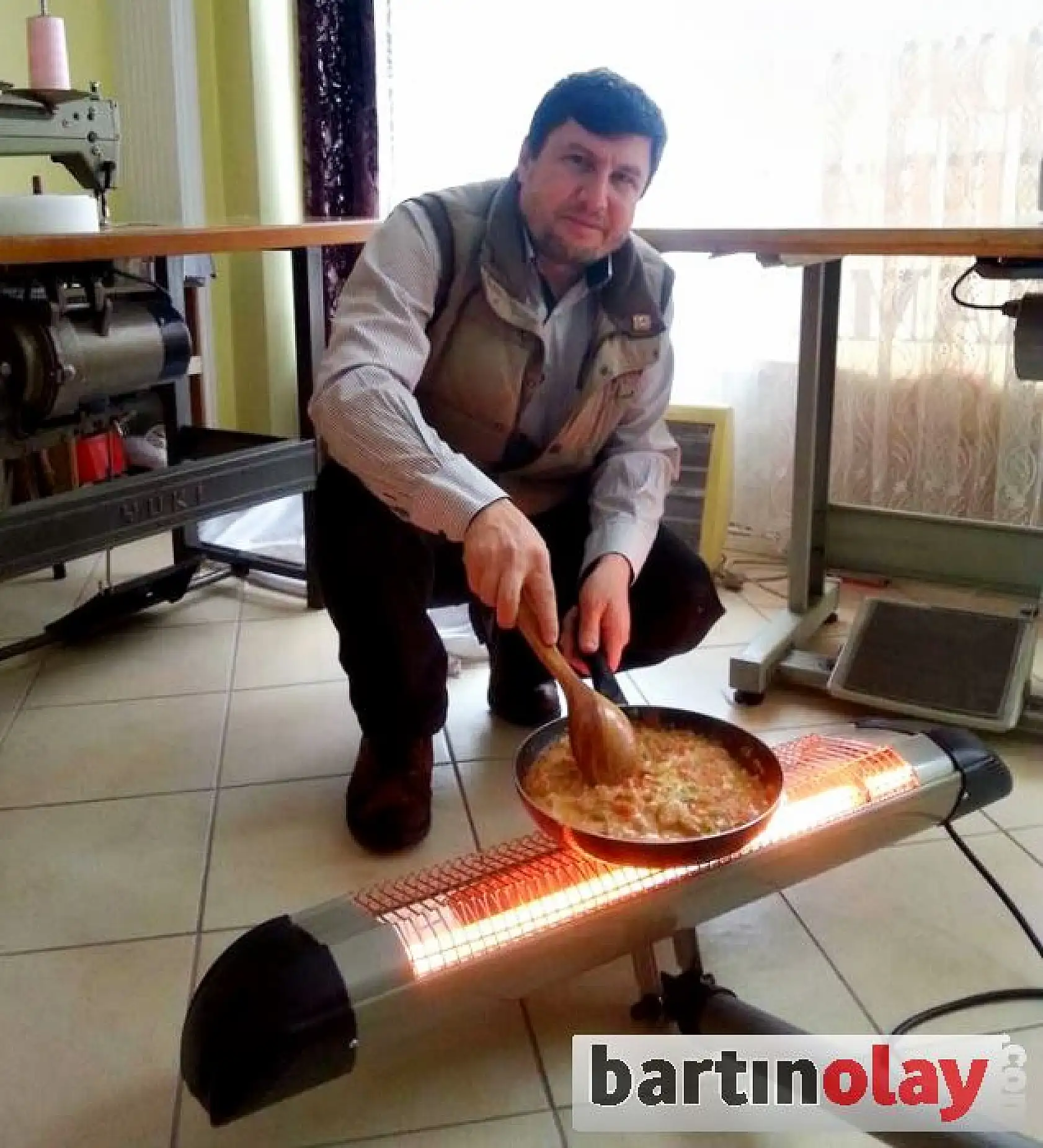 Elektrikli ısıtıcıda menemen keyfi