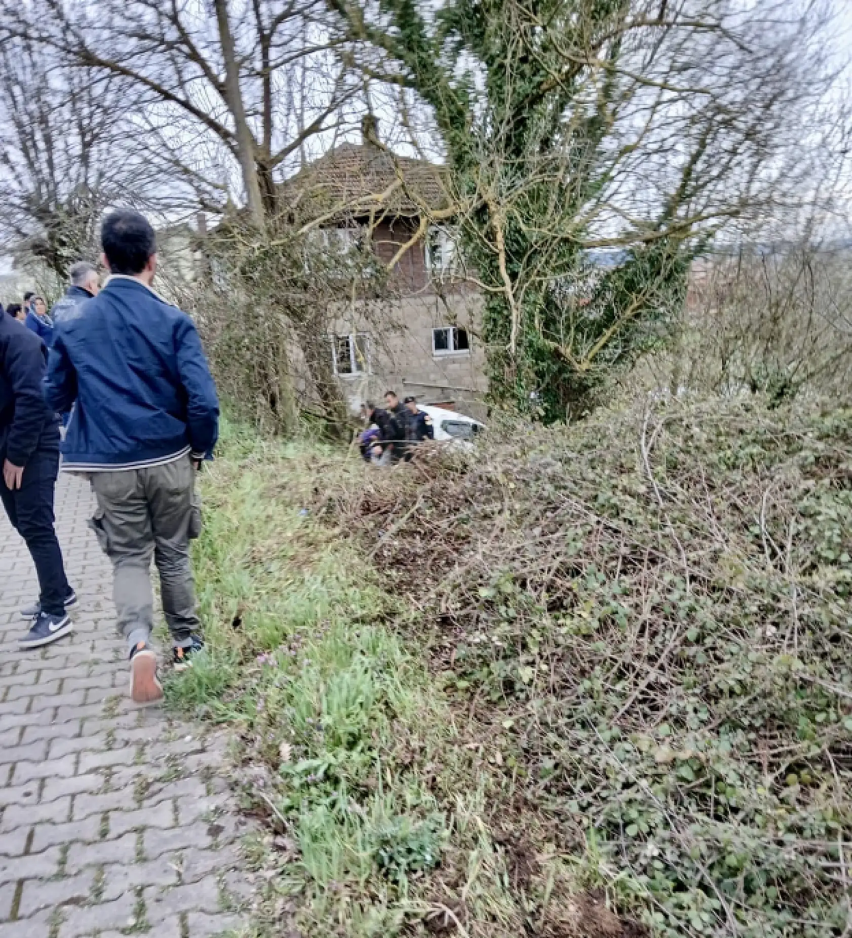 Otomobil bahçeye uçtu