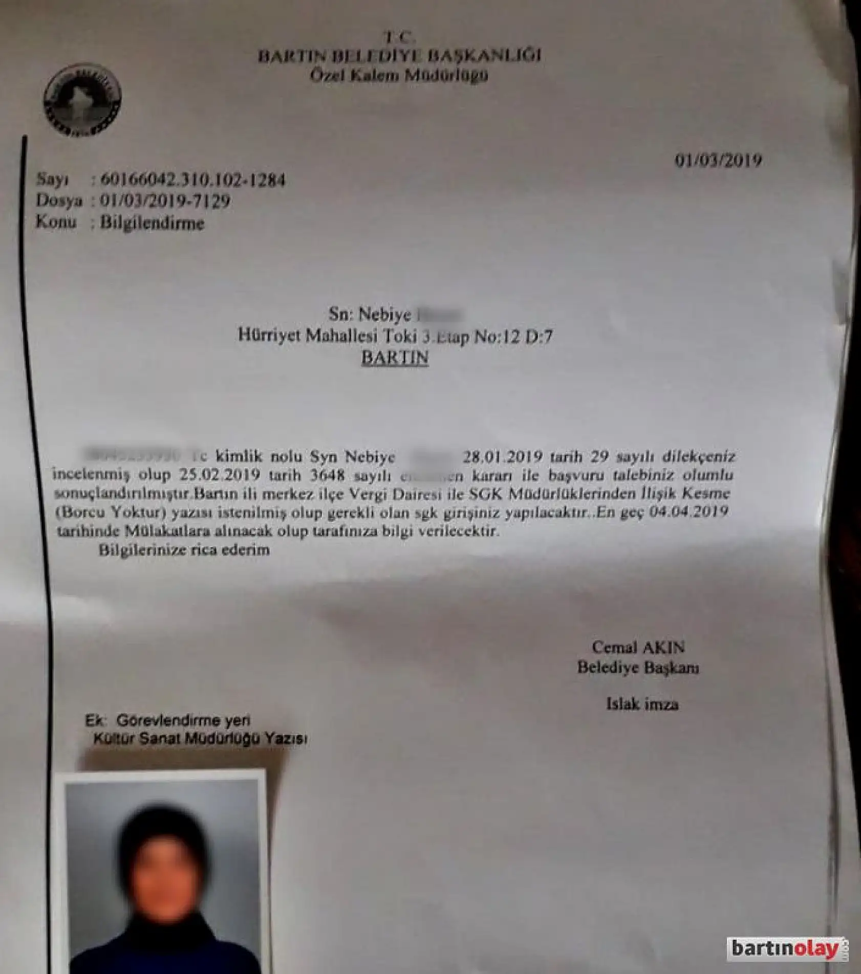 Belediyeye İşe Alma Vaadiyle Dolandırıcılık 