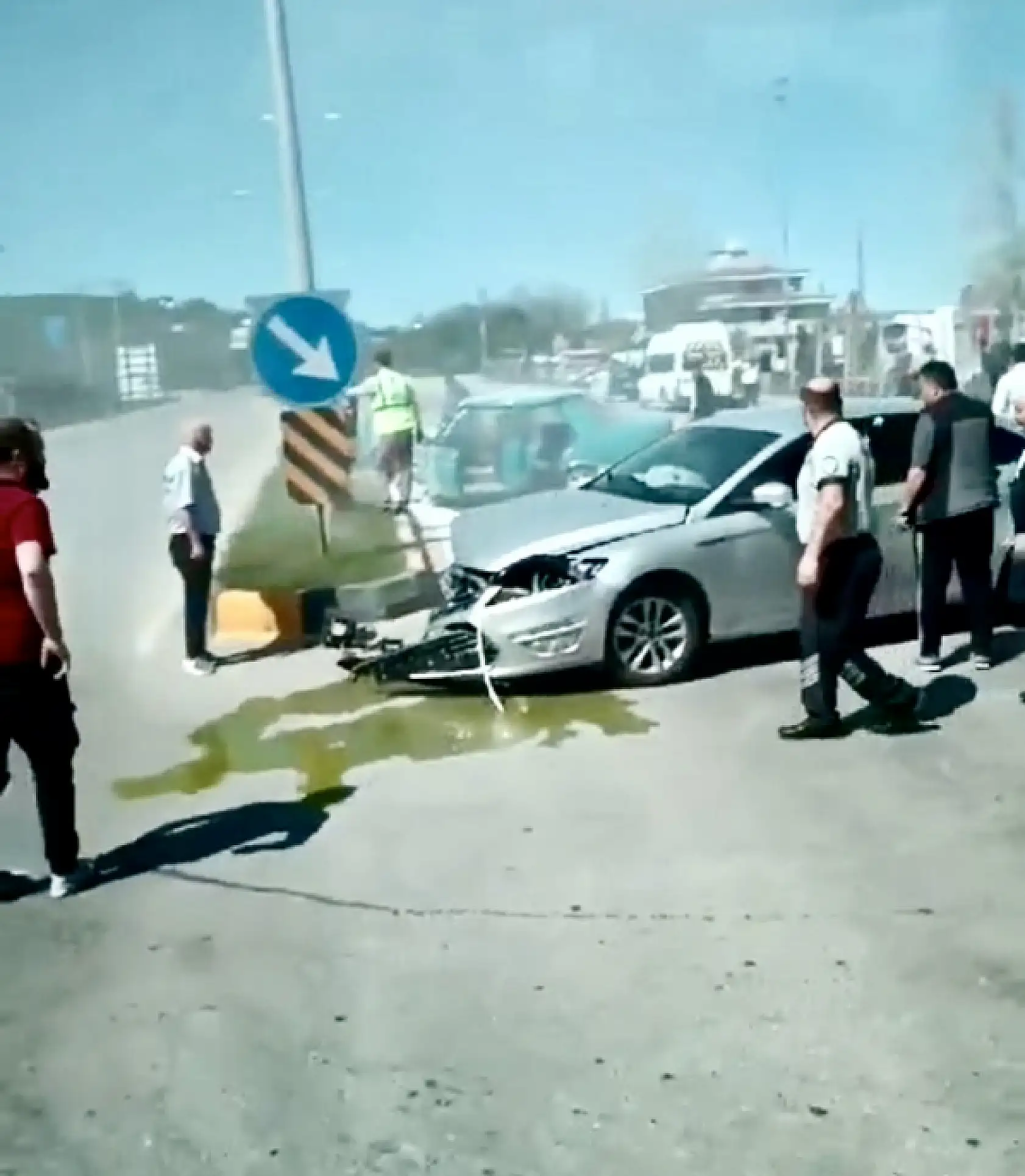 Terminal girişinde kaza