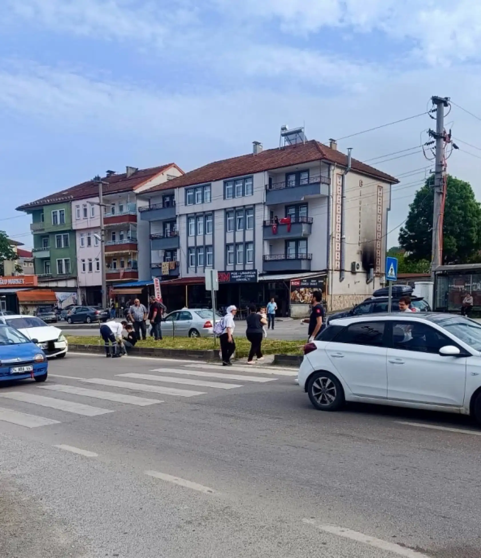 Yaya geçidinde kaza