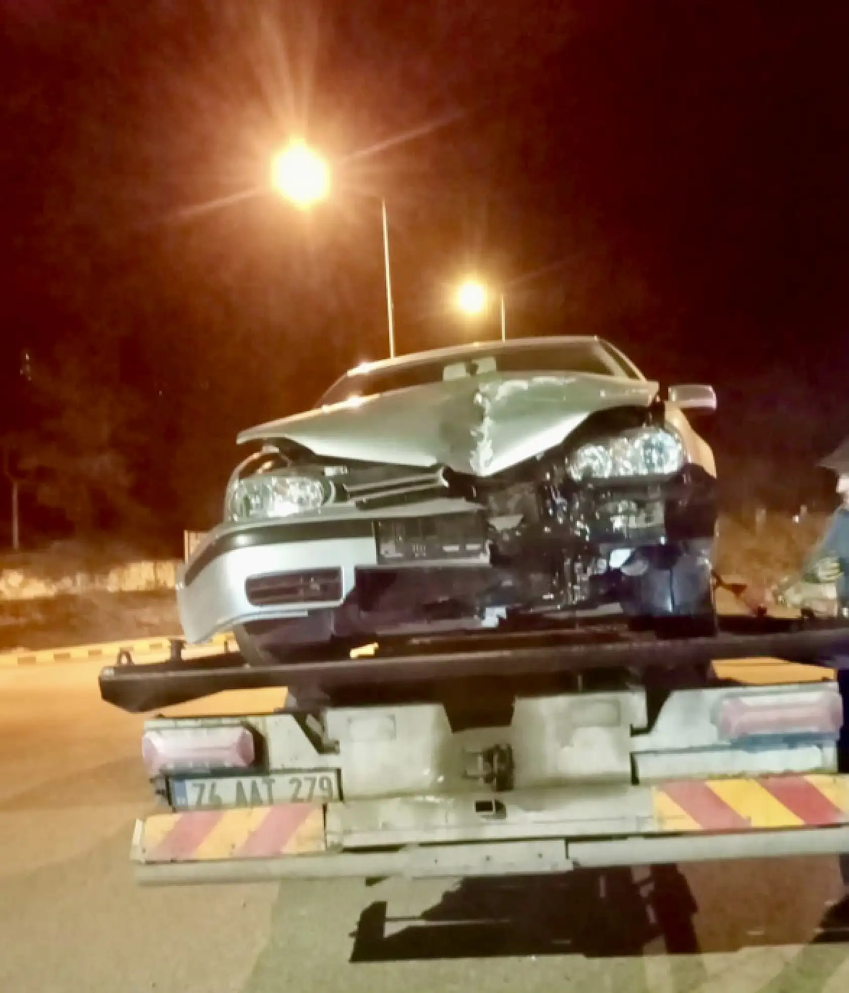 Hastane kavşağında kaza