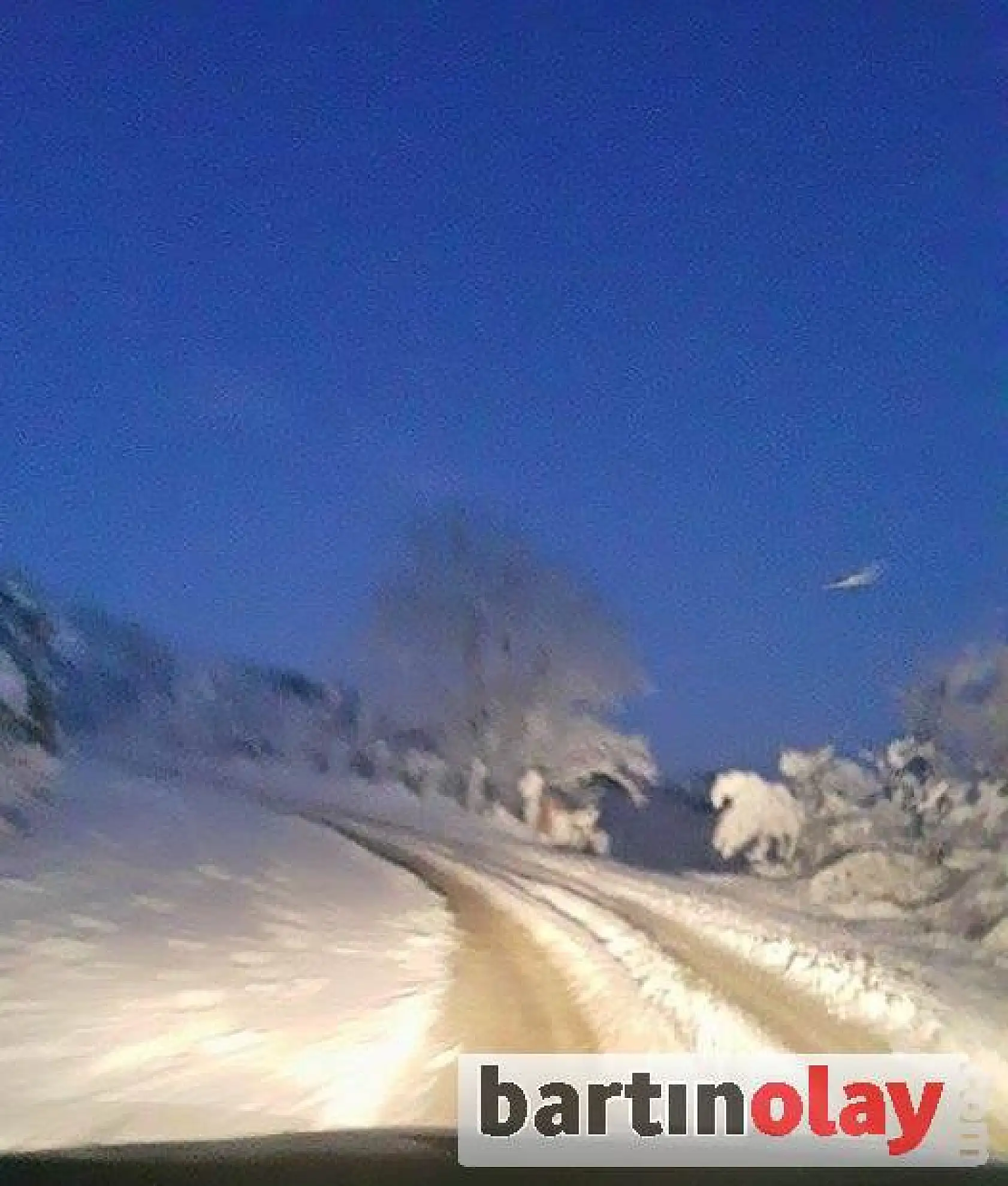 Bartın Karabük yolunda kar manzaraları