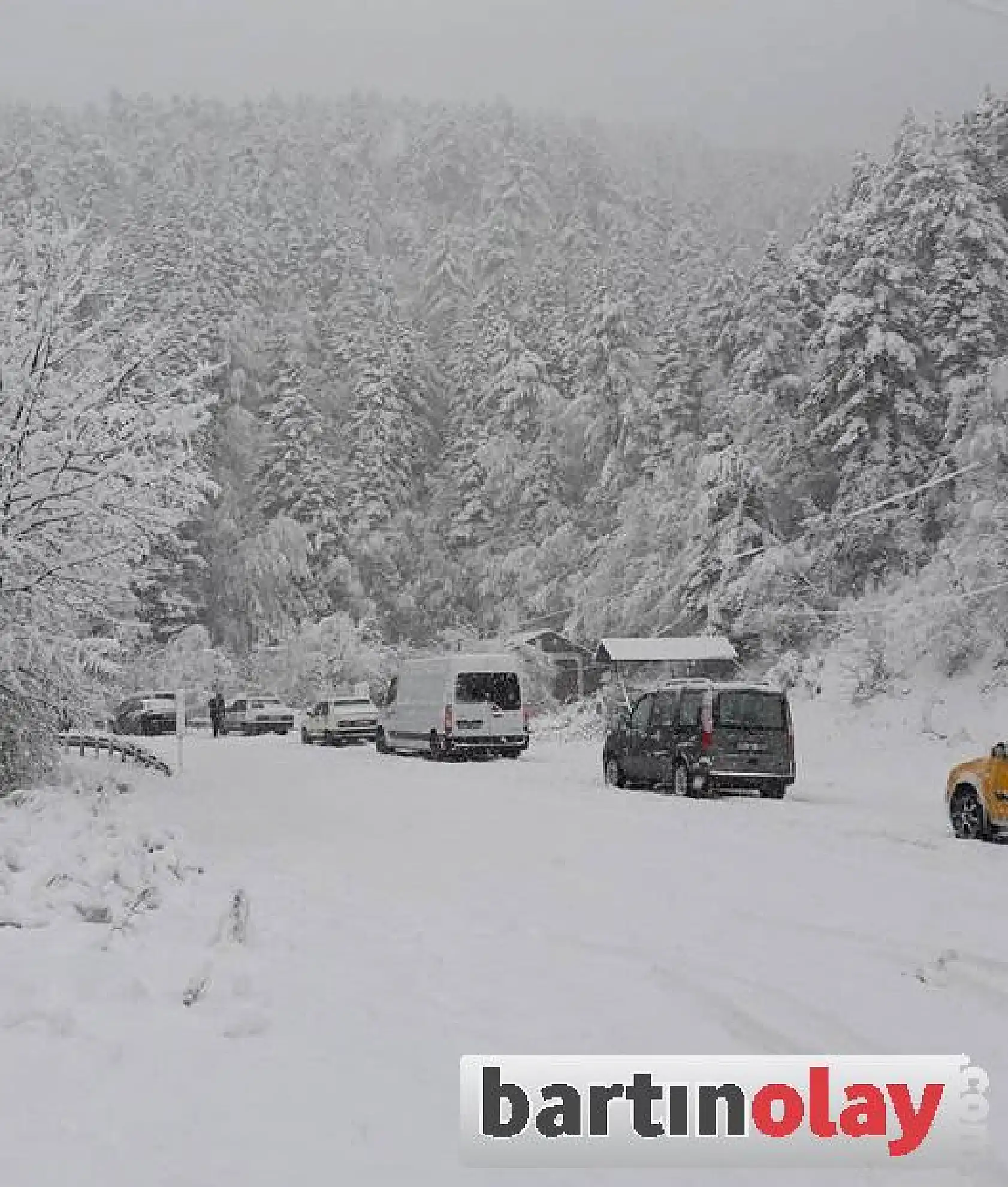 Bartın Karabük yolu kar altında