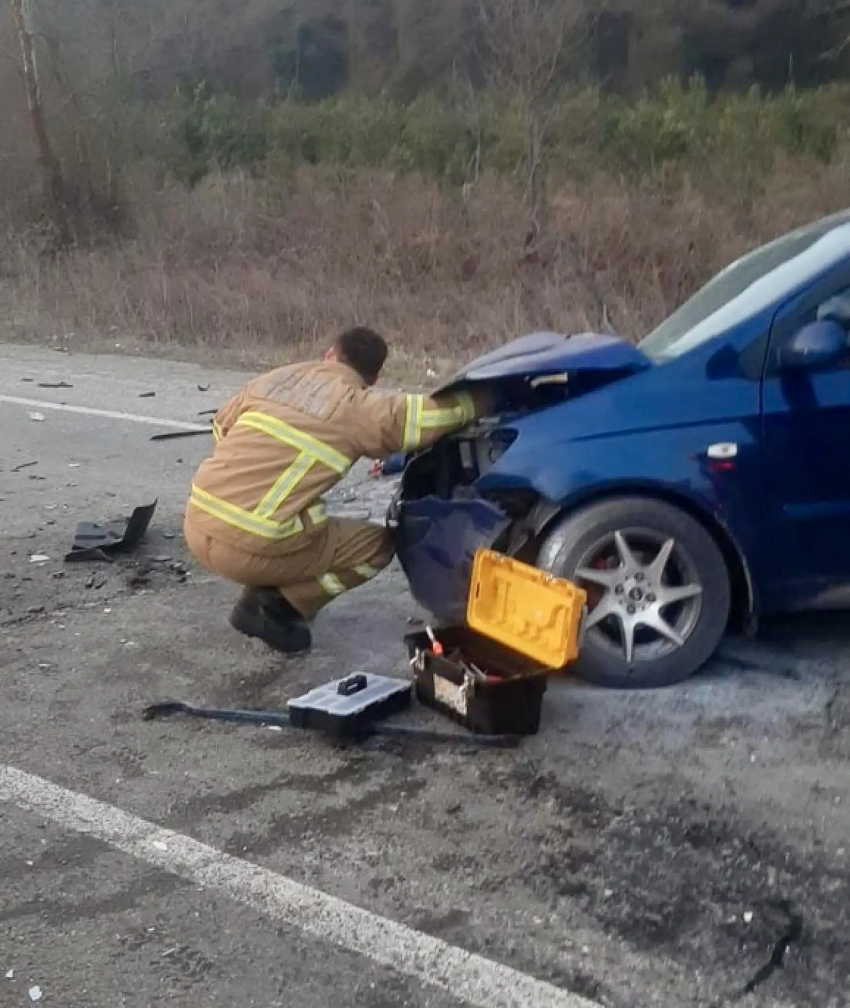 İnkumu yolunda feci kaza, 4 yaralı