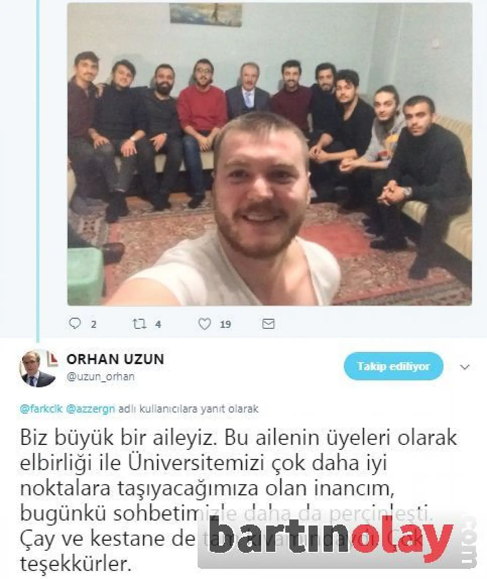 Rektörü kestane yemeye davet ettiler