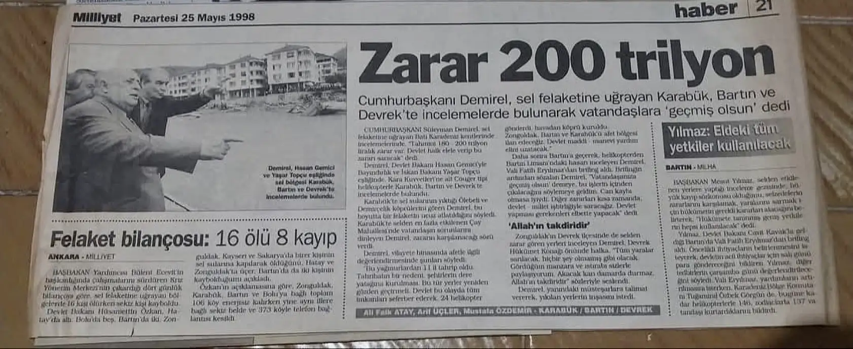 Felaketin üzerinden tam 27 yıl geçti