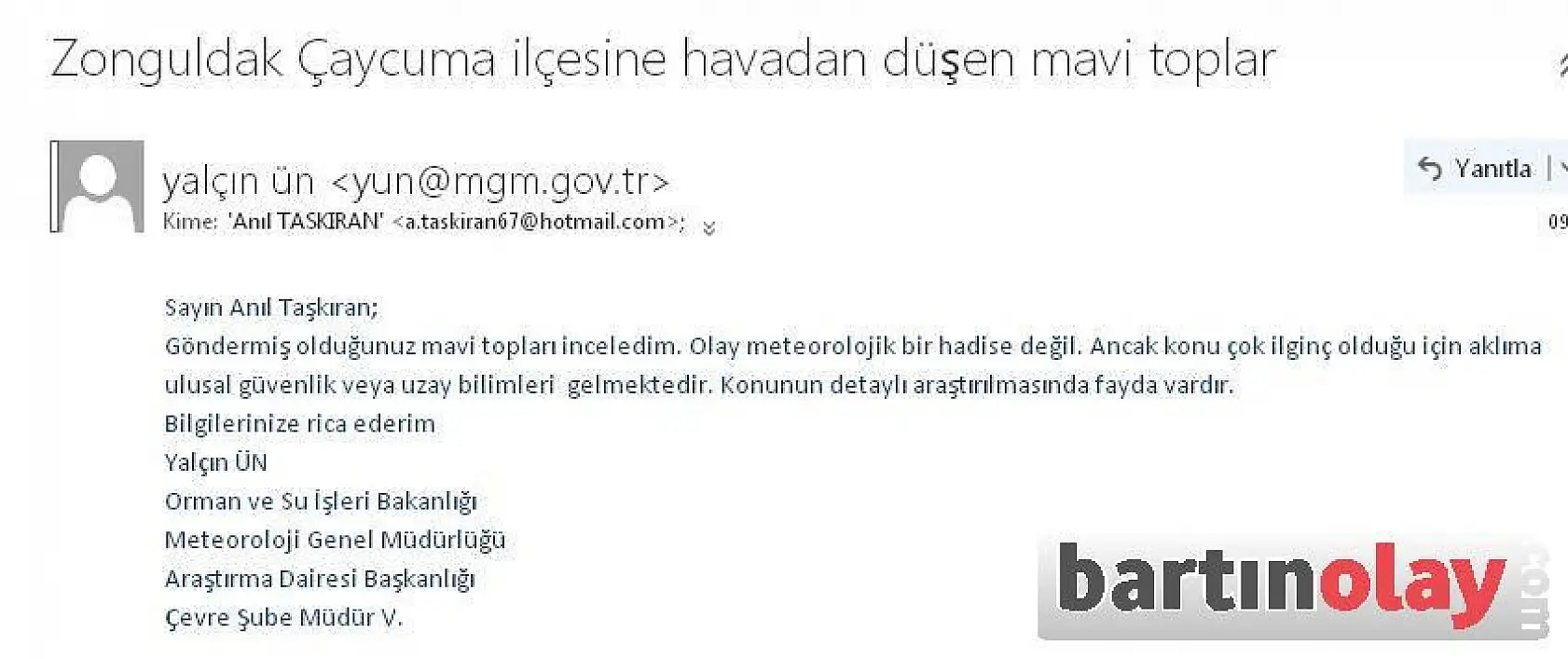 Gökten Gizemli Mavi Küreler Yağdı