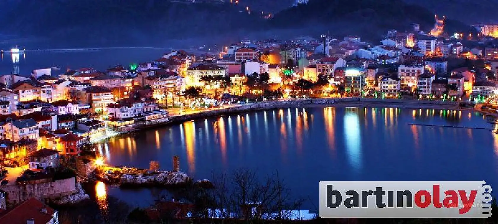 Işıklar altında Bartın manzaraları