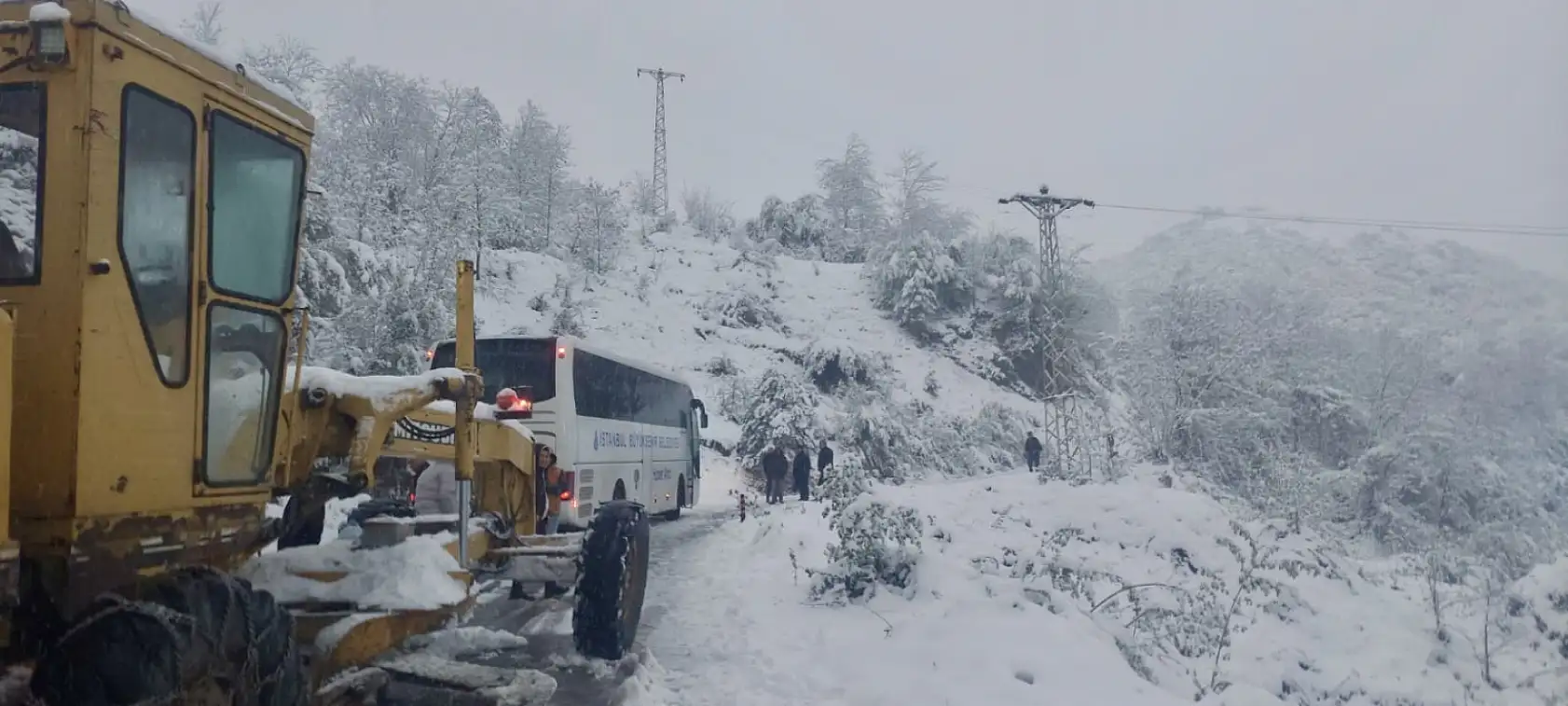 Bartın'da 19 köy yolu karda kapandı