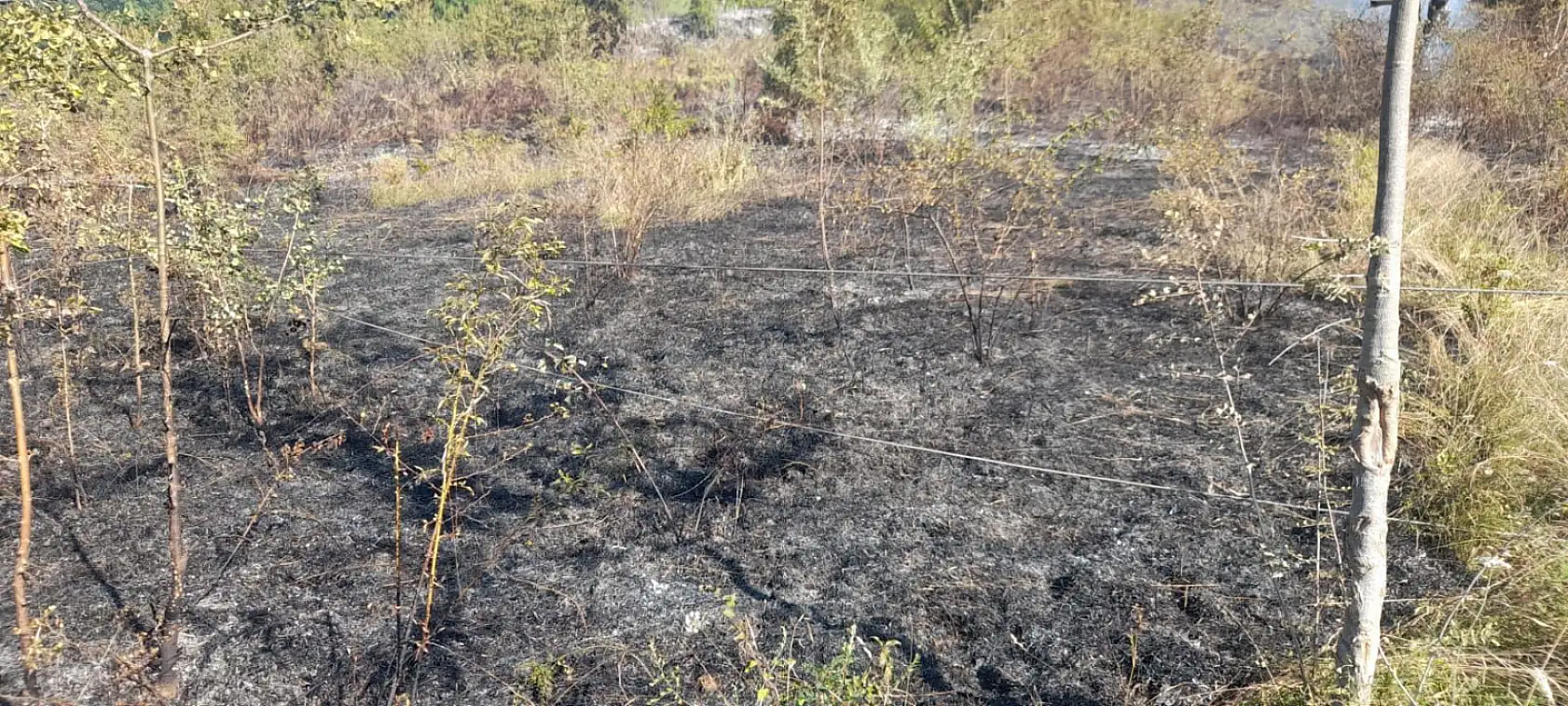 Direkler yıkılınca yangın çıktı