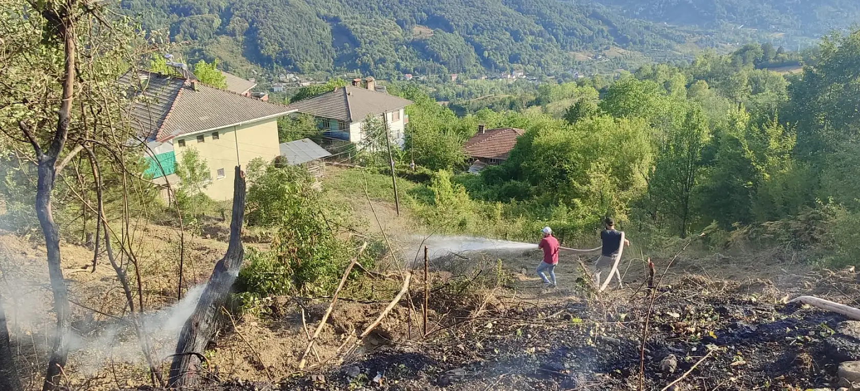 Bartın'da korkutan yangın