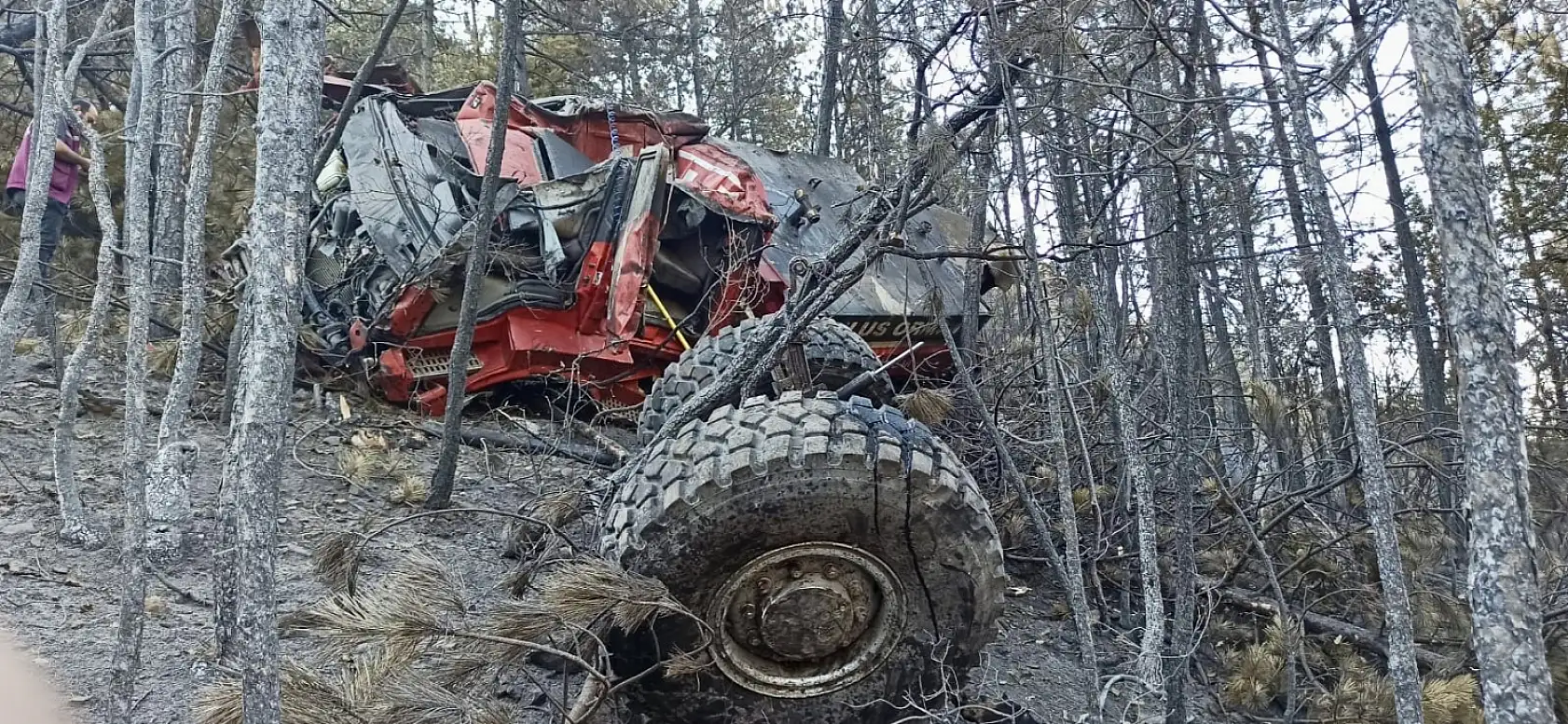 Arazöz şarampole yuvarlandı