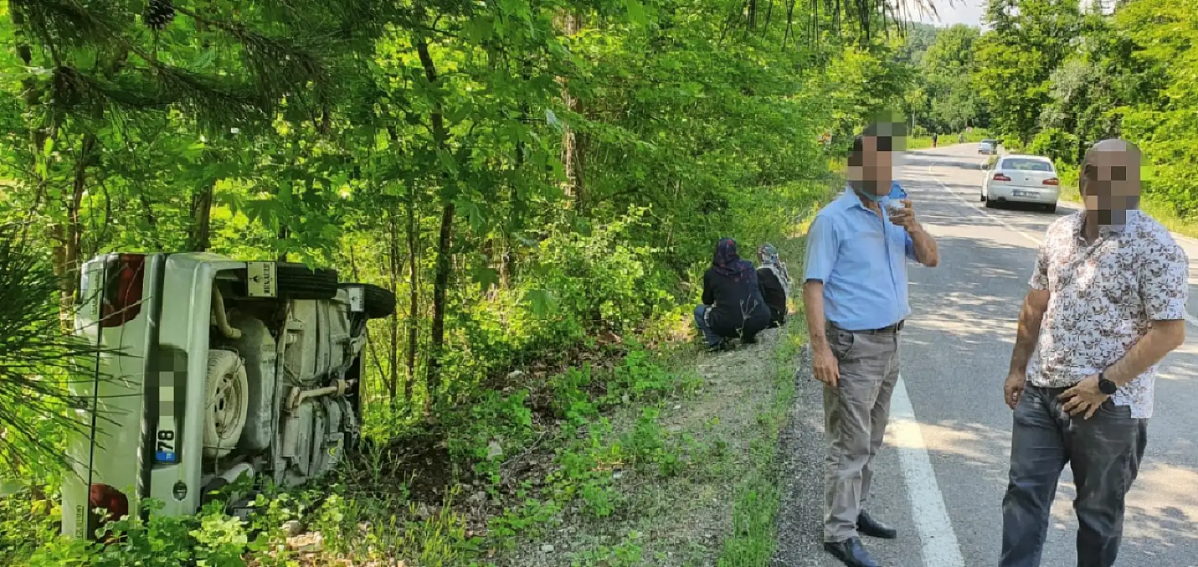 Önüne hayvan çıkınca kaza yaptı