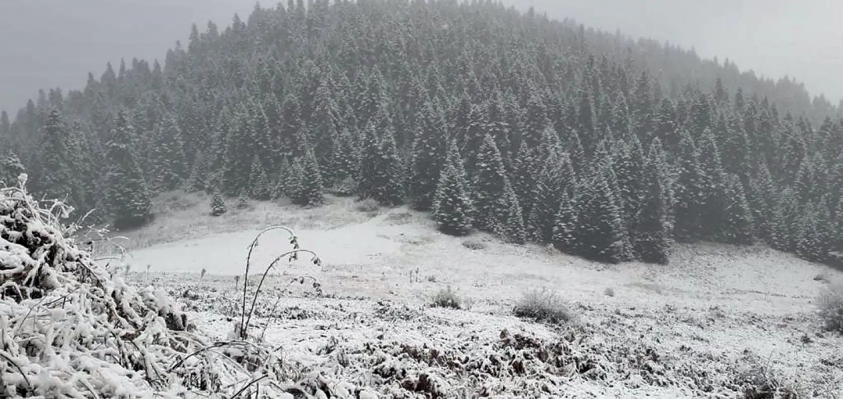 Yaylalardan kar manzarası