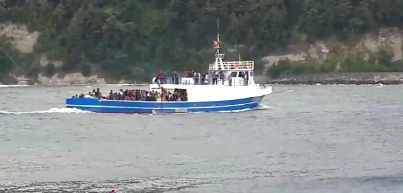 Amasra açıklarında mülteci avı