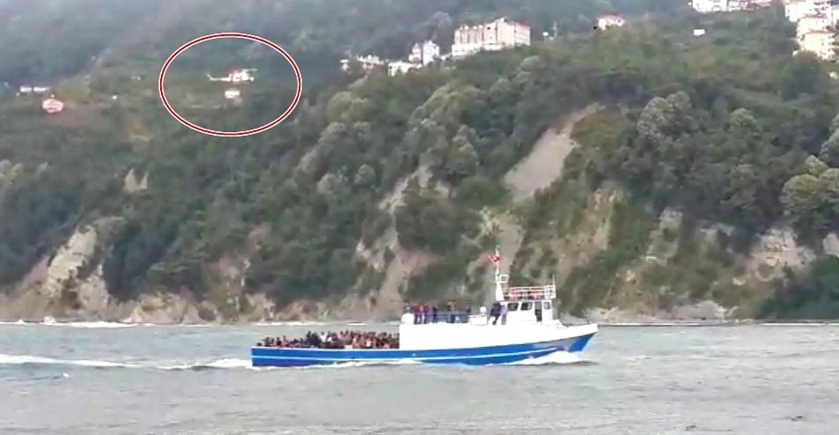 Amasra açıklarında mülteci avı