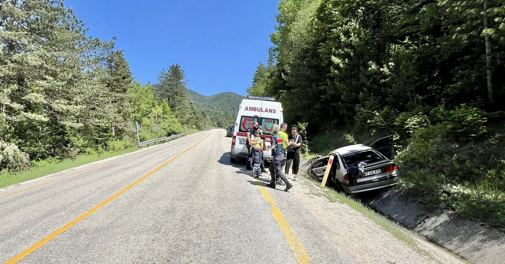 Ahmetusta geçidinde kaza