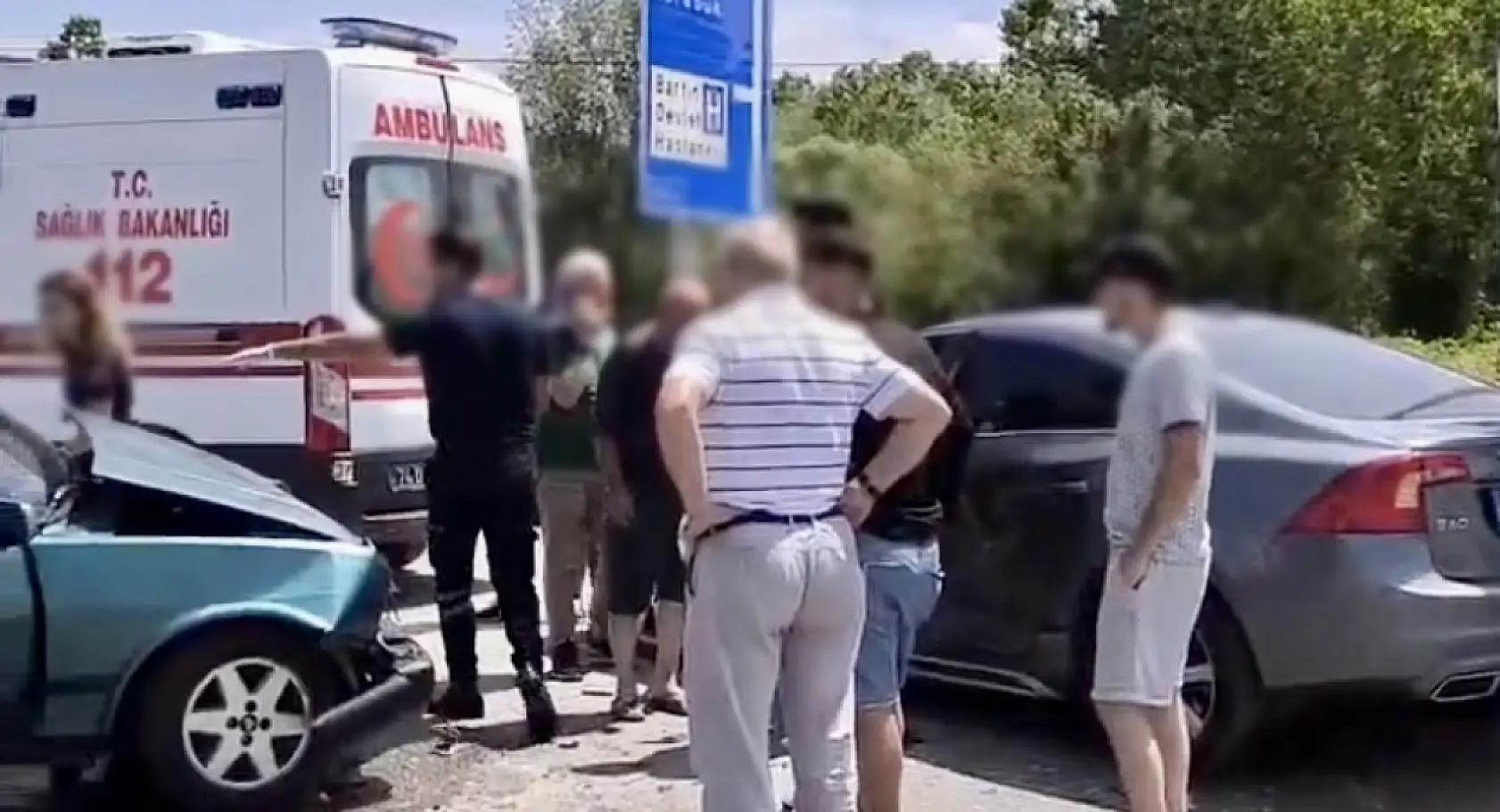 Yeni hastane kavşağında kaza