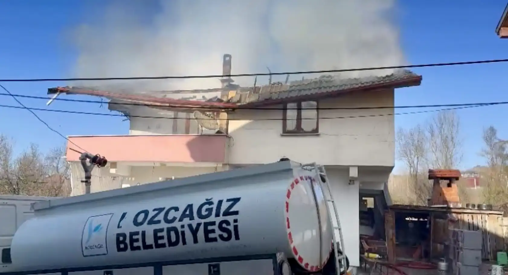 Kozcağız'da korkutan yangın