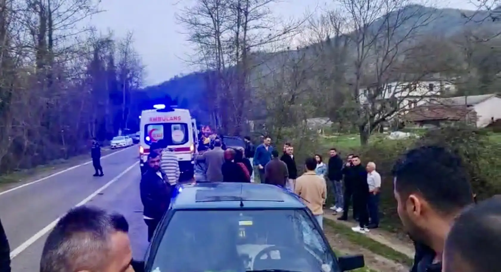 Ticari araç şarampole yuvarlandı