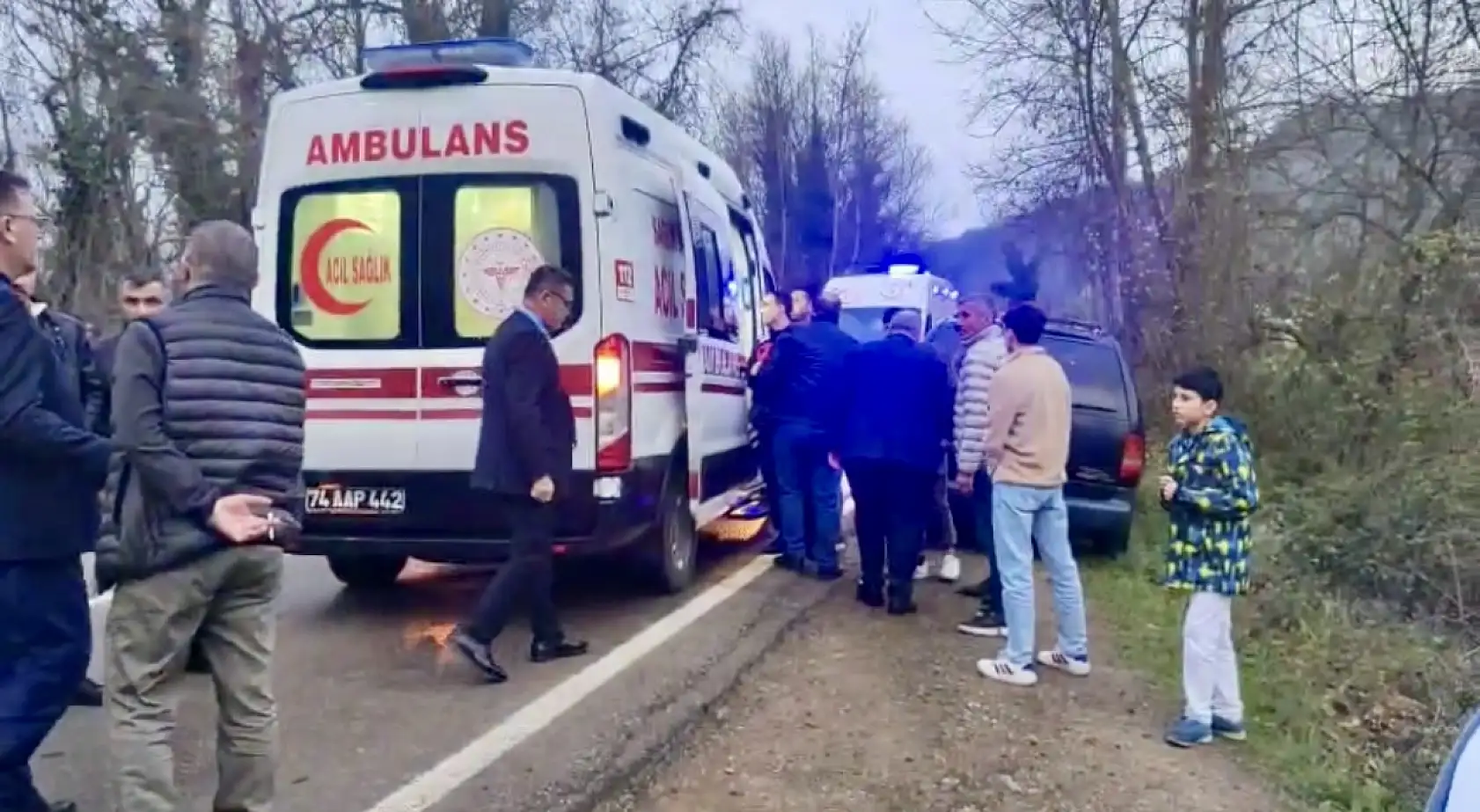 Ticari araç şarampole yuvarlandı