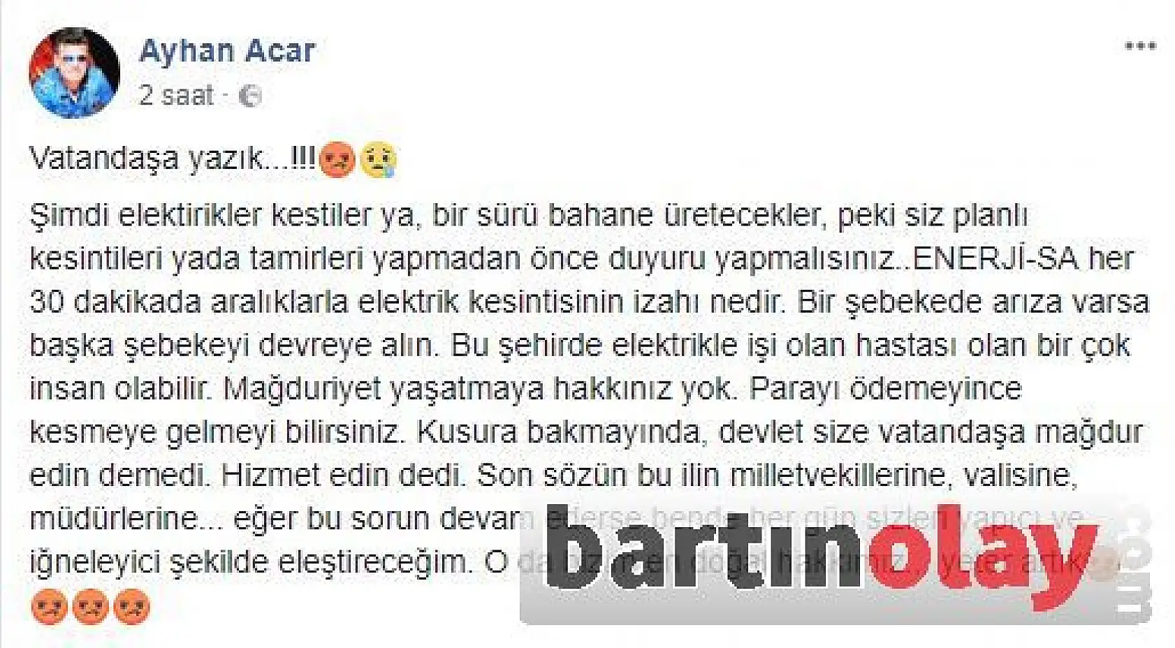 Elektrik kesintilerine verilen tepkiler